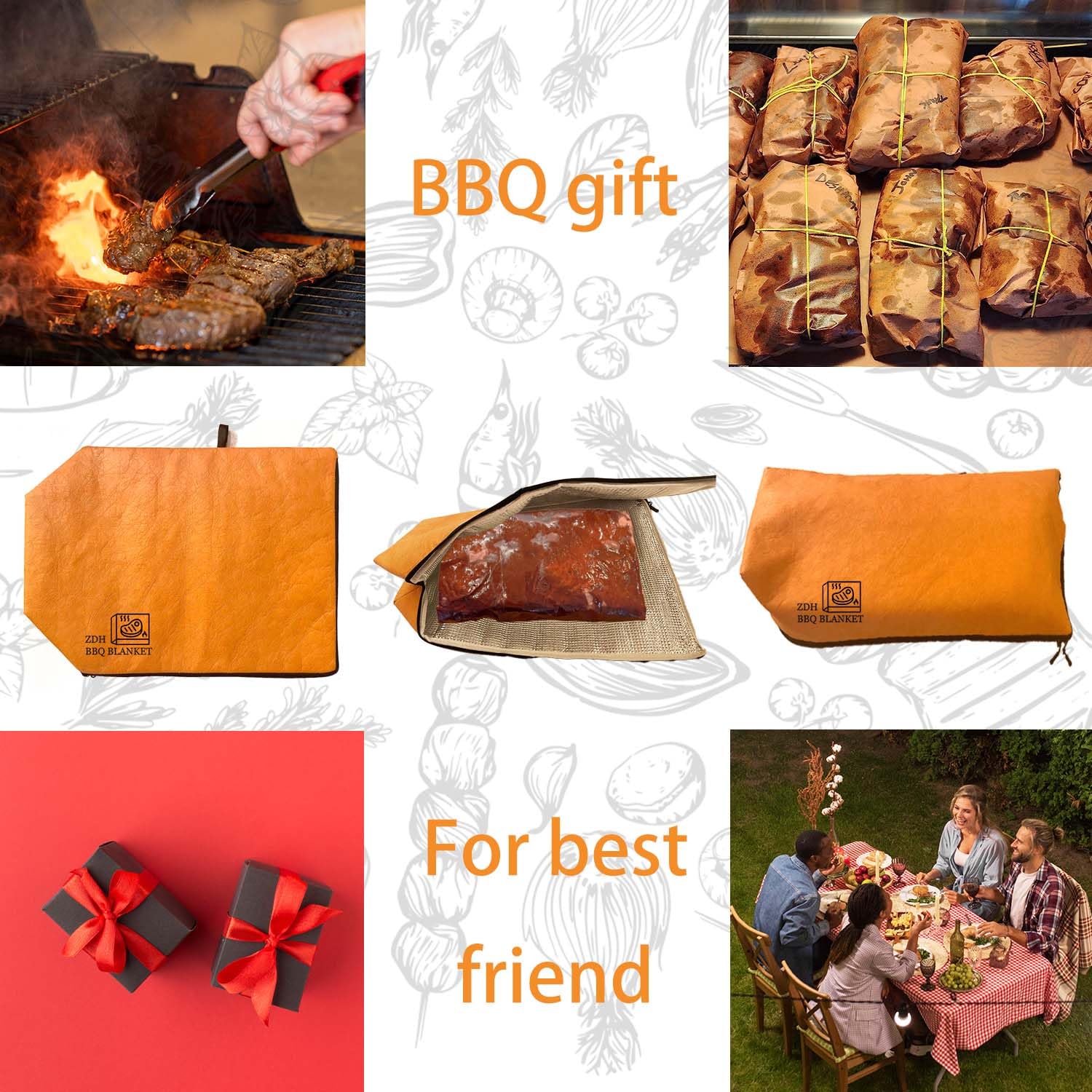 Reusable Meat Insulated Resting Bag with Zipper，Keep Warm Tender and Juicy