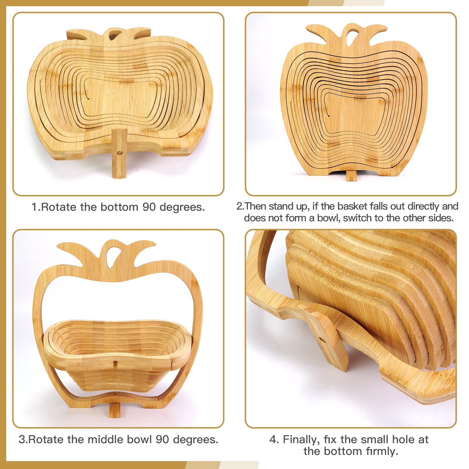 🔥Hot Sale 49% OFF - Foldable Bamboo Fruit And Vegetable Basket