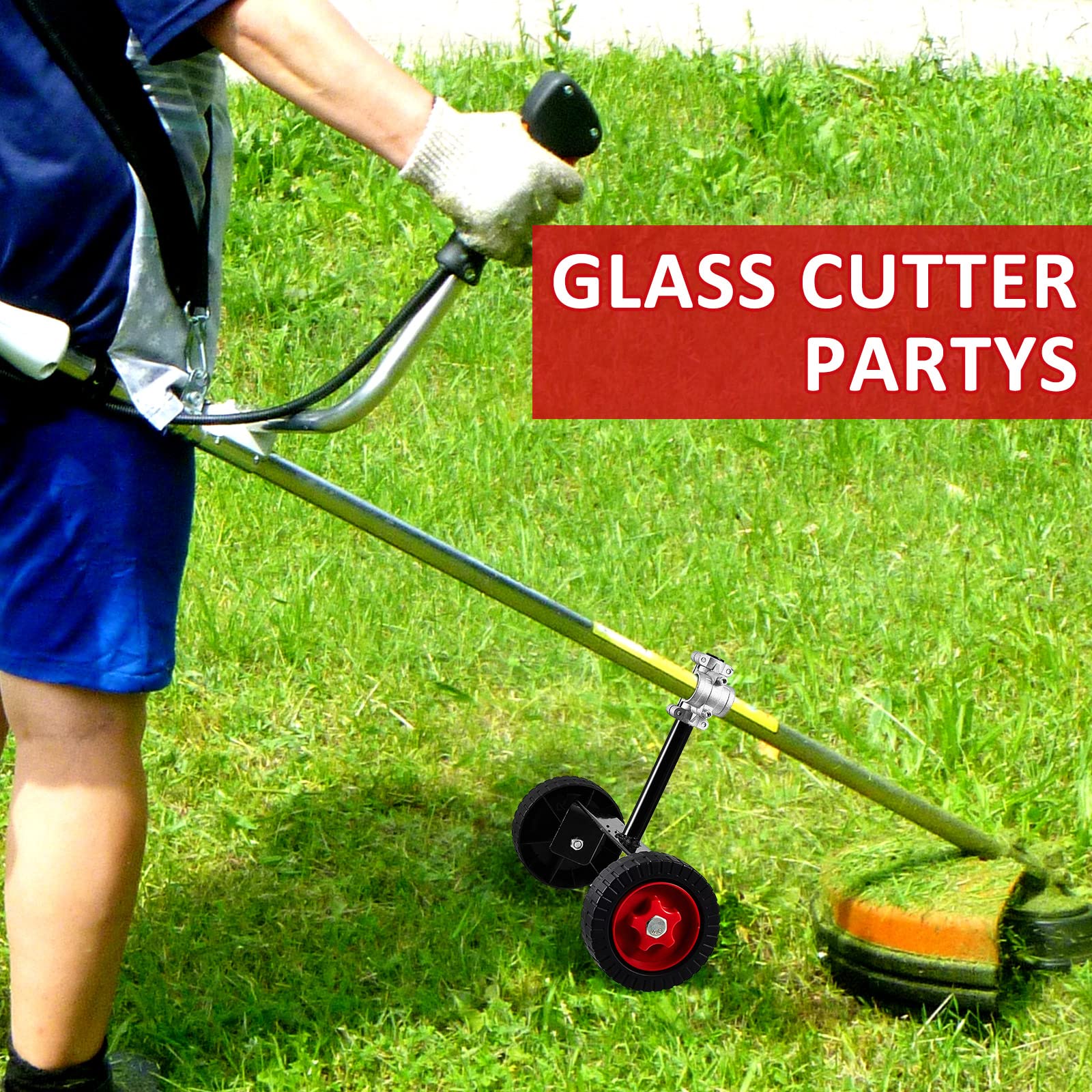 Weed Trimmer Adjustable Support Wheels