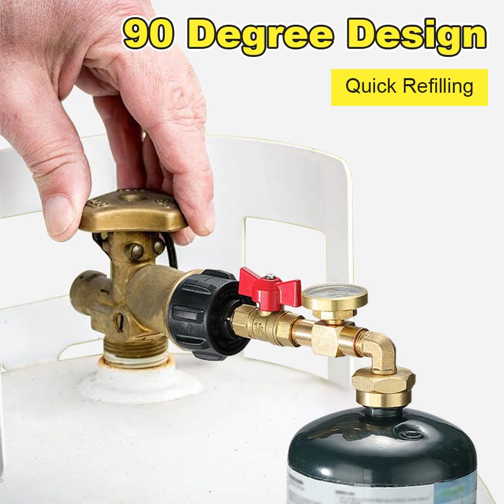 LAST DAY SAVE 49%🔥 Top-Rated Propane Refill Elbow Adapter with Tank Gauge