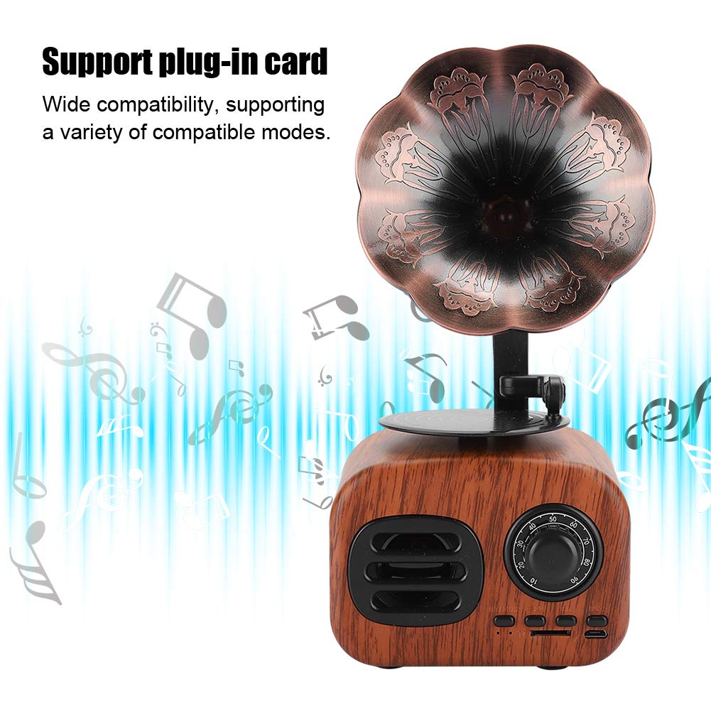 ❤️Retro Wooden Phonograph Bluetooth Speaker