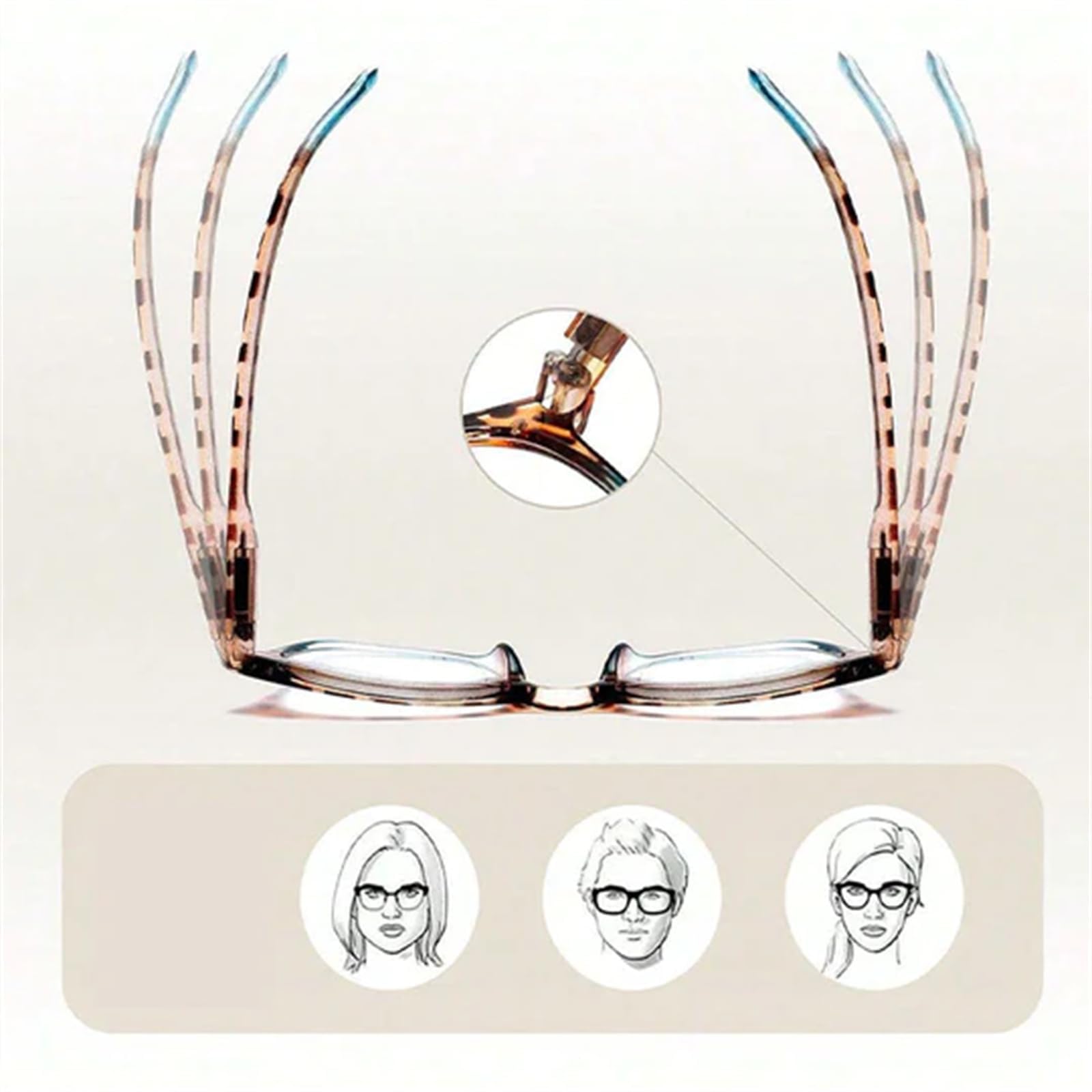 Women's Sexy Leopard Print Gradient Reading Glasses