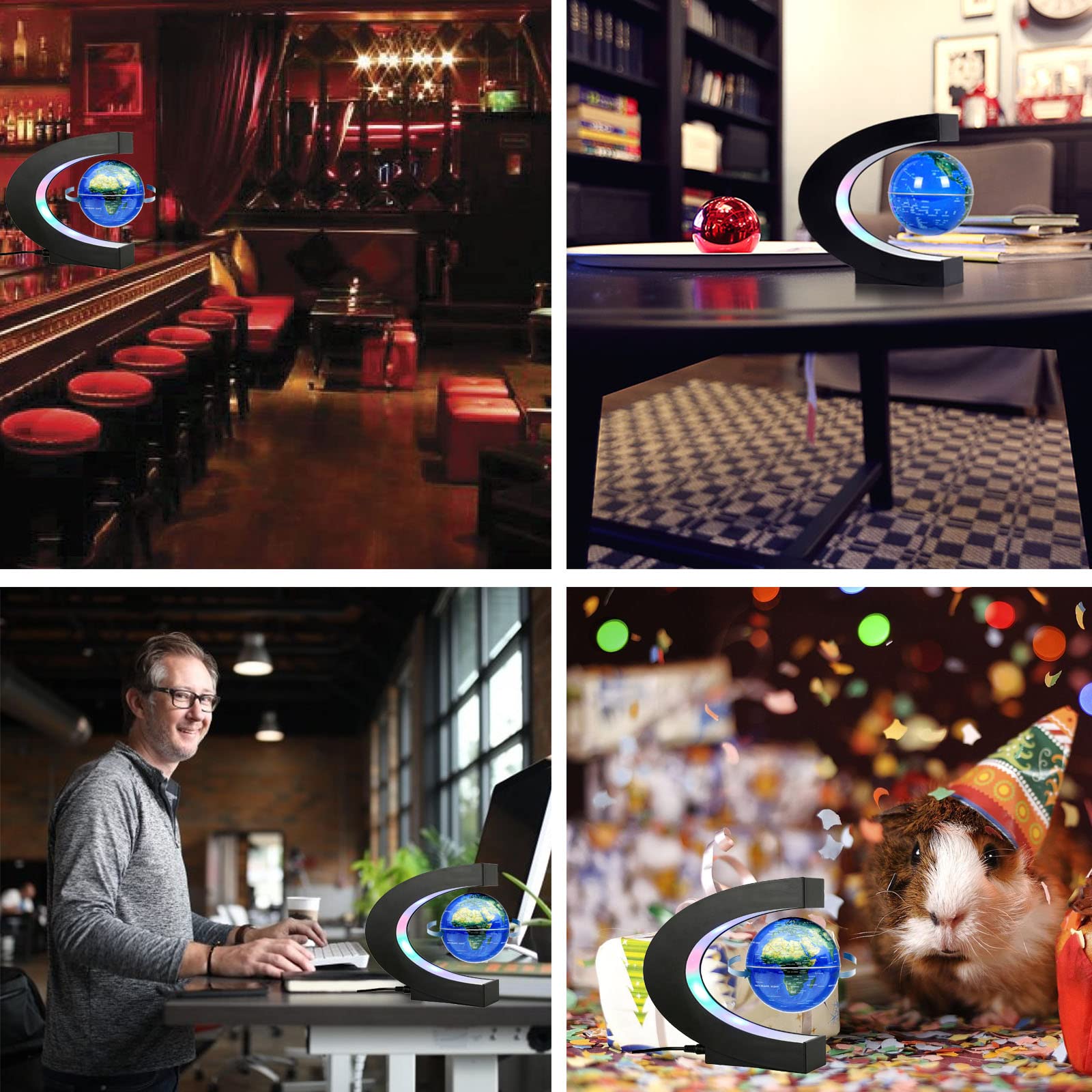 A WORLD IN THE AIR-Illuminated Magnetic Levitation Globe