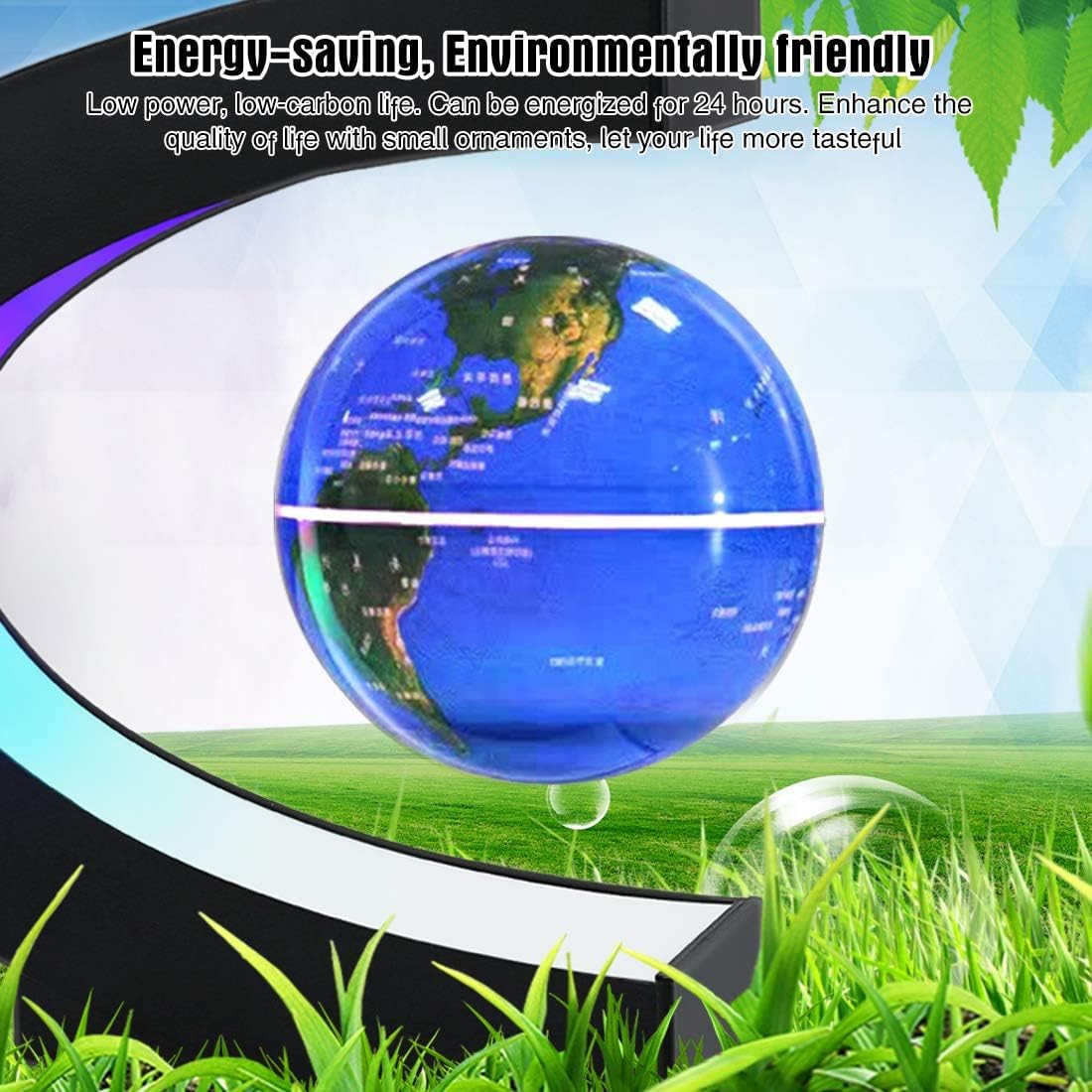 A WORLD IN THE AIR-Illuminated Magnetic Levitation Globe