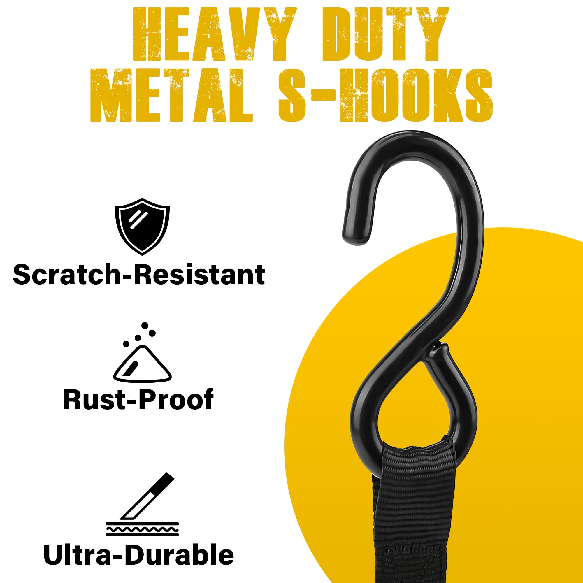 9.8ft. Retractable Ratchet Tie-Down Straps