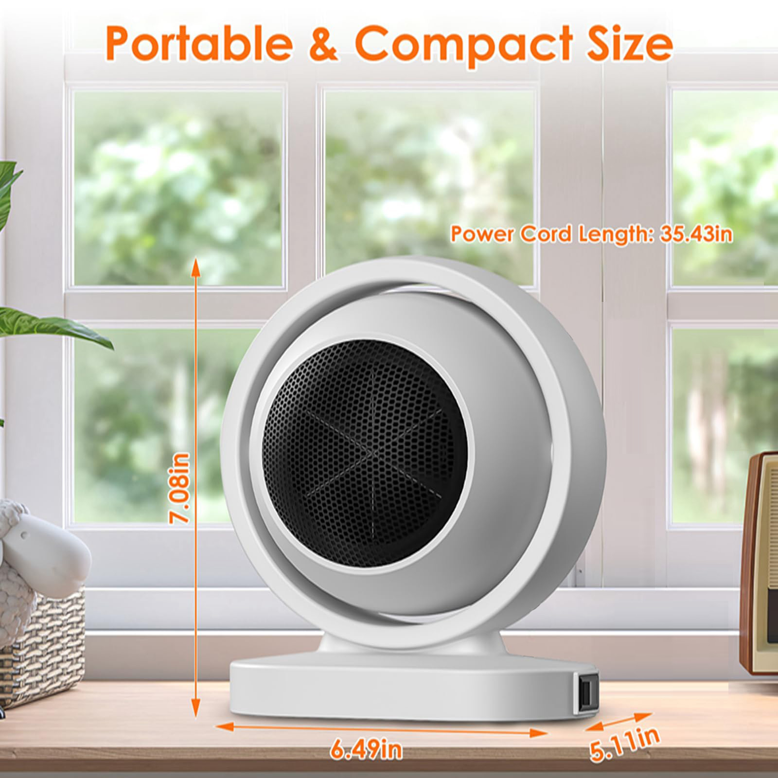 Energy-saving Space Heater with Low Noise & Fast Heating