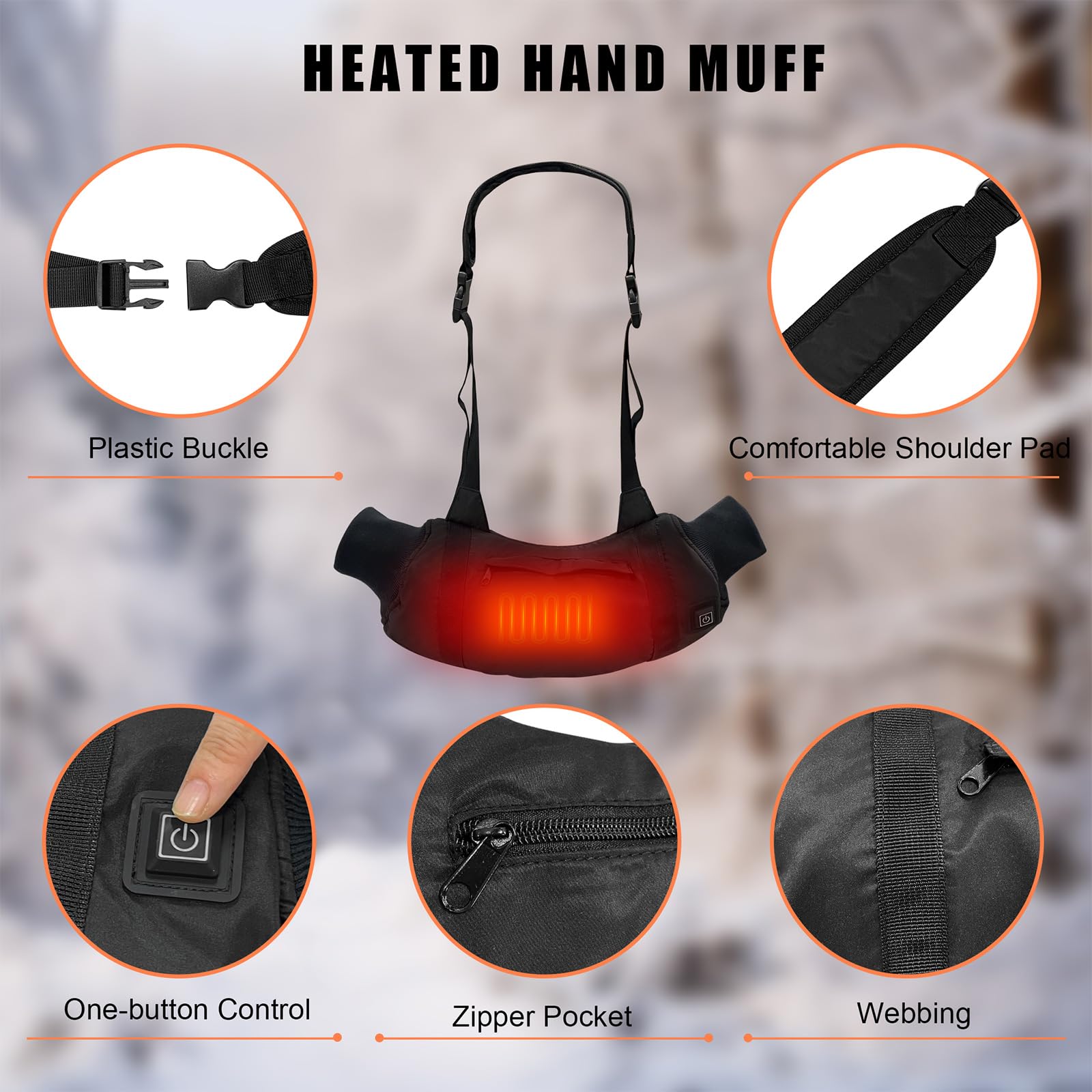 Electric Heated Hand Warmer Pouch