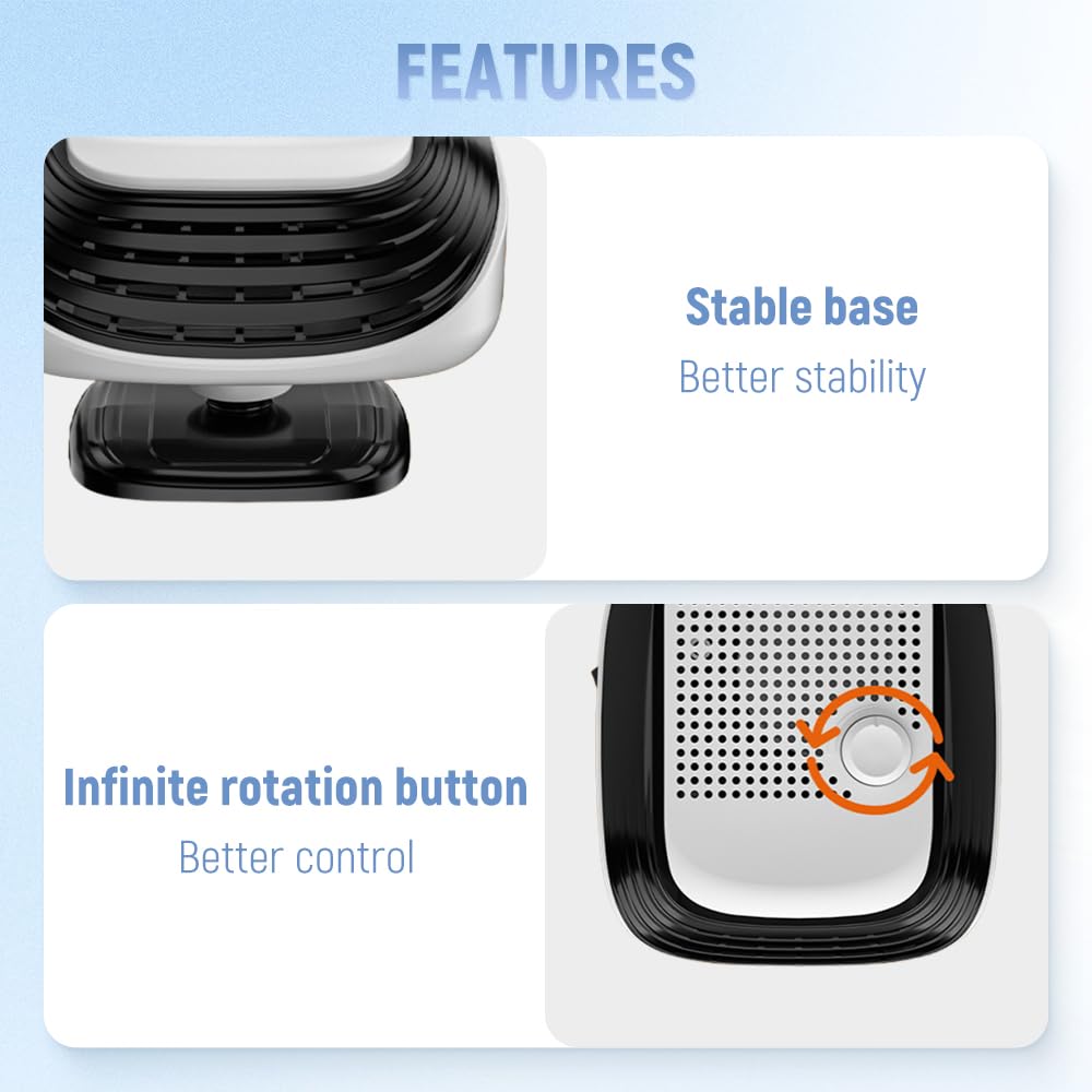 2025 New Portable Car Heater With Windshield Defogger and Defroster