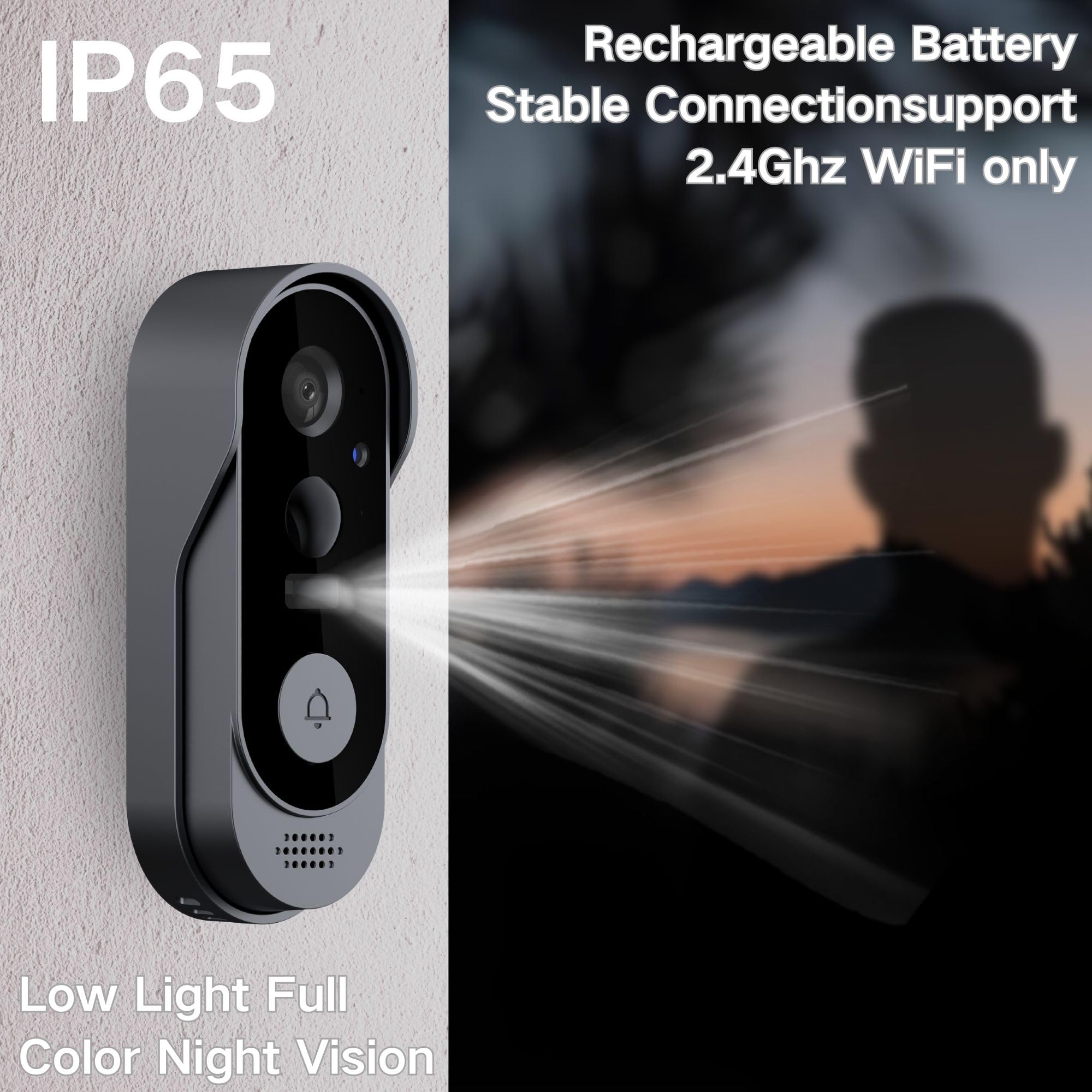 Welnax™ AI Smart Video Doorbell Camera Wireless