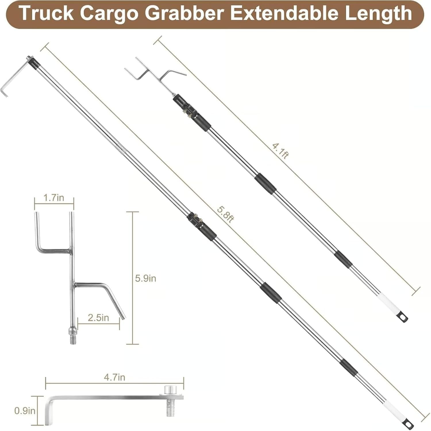 ⏰Hot Sale 49% OFF - Truck Cargo Grabber, Telescoping Pickup Truck Bed Retriever Tool