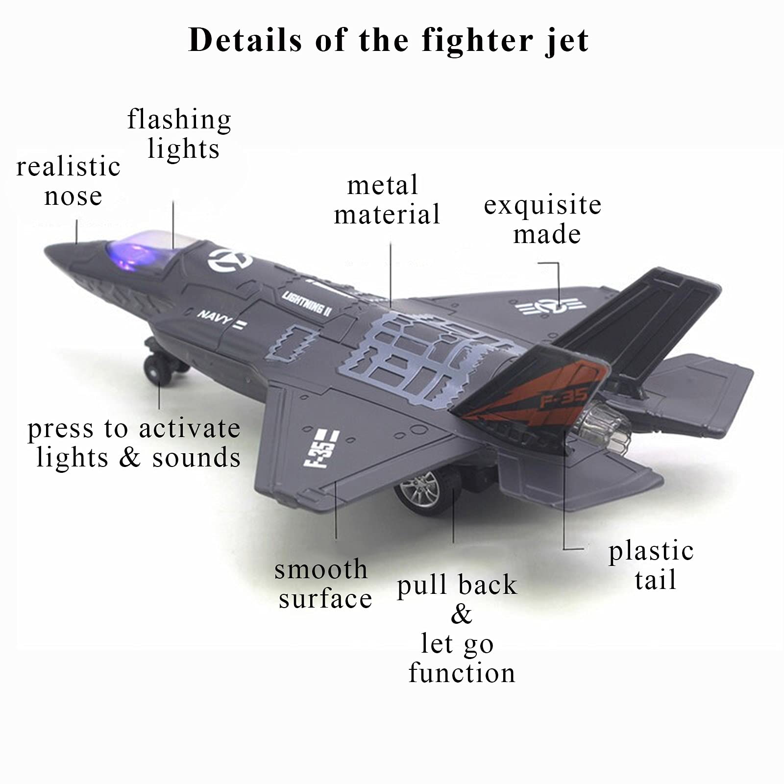 Metal Fighter Jet Military Plane Model
