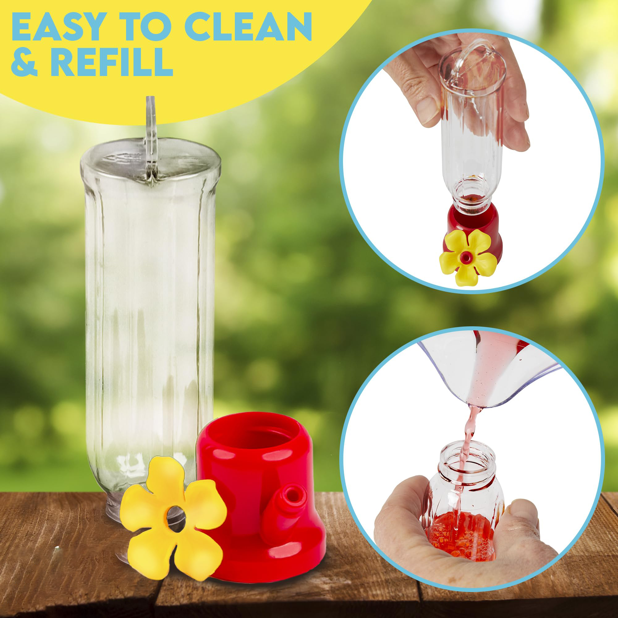 🔥Annual Offer - New Leak-Proof Design Hummingbird Feeder (4 Pack)