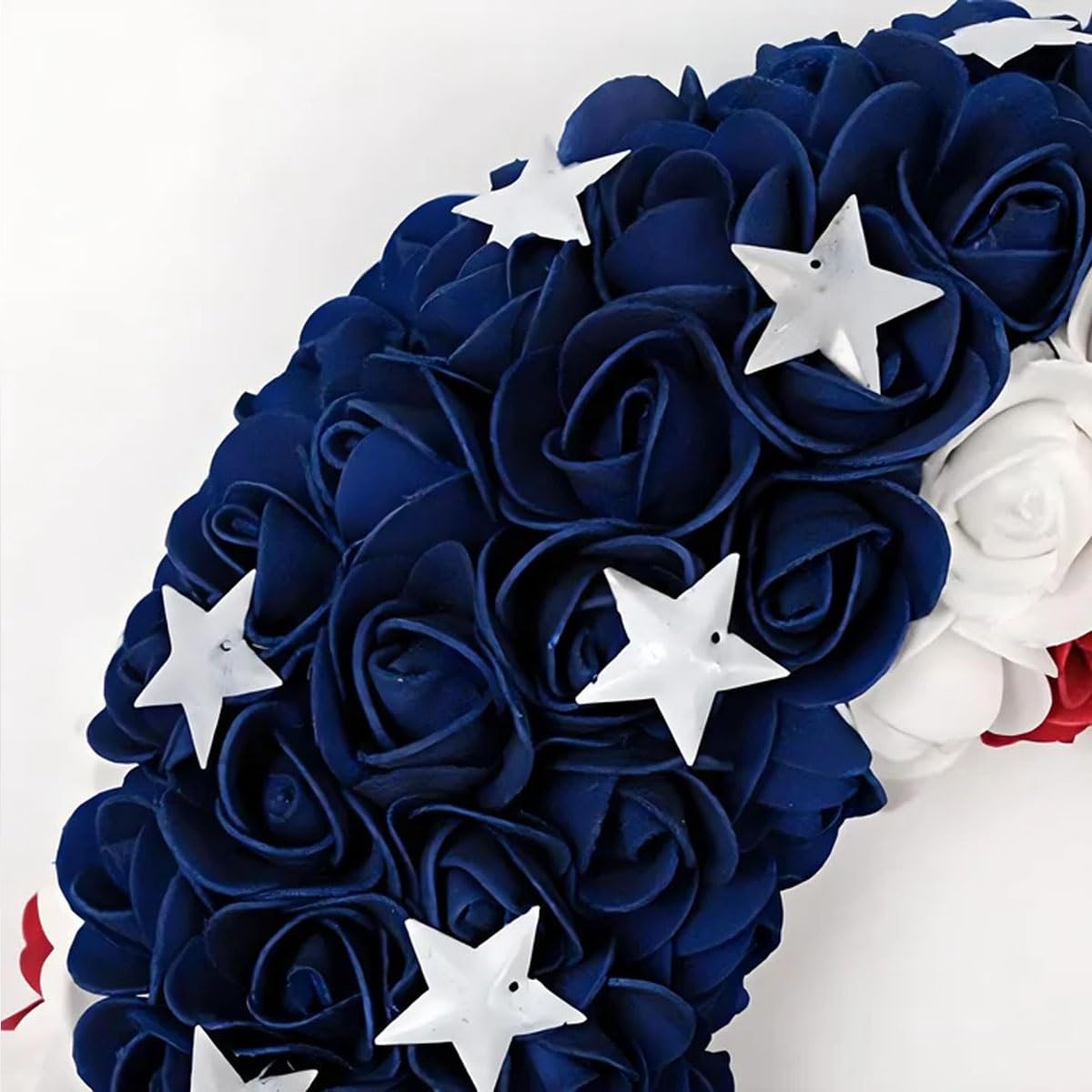 4th of July  Wreath Patriotic Americana Roses Patriotic Wreath