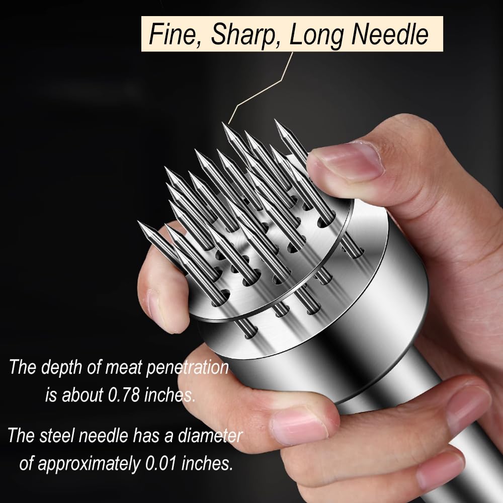 Stainless Steel Meat Tenderizer Needle 21 Pin Steak BBQ Kitchen Cooking Tool