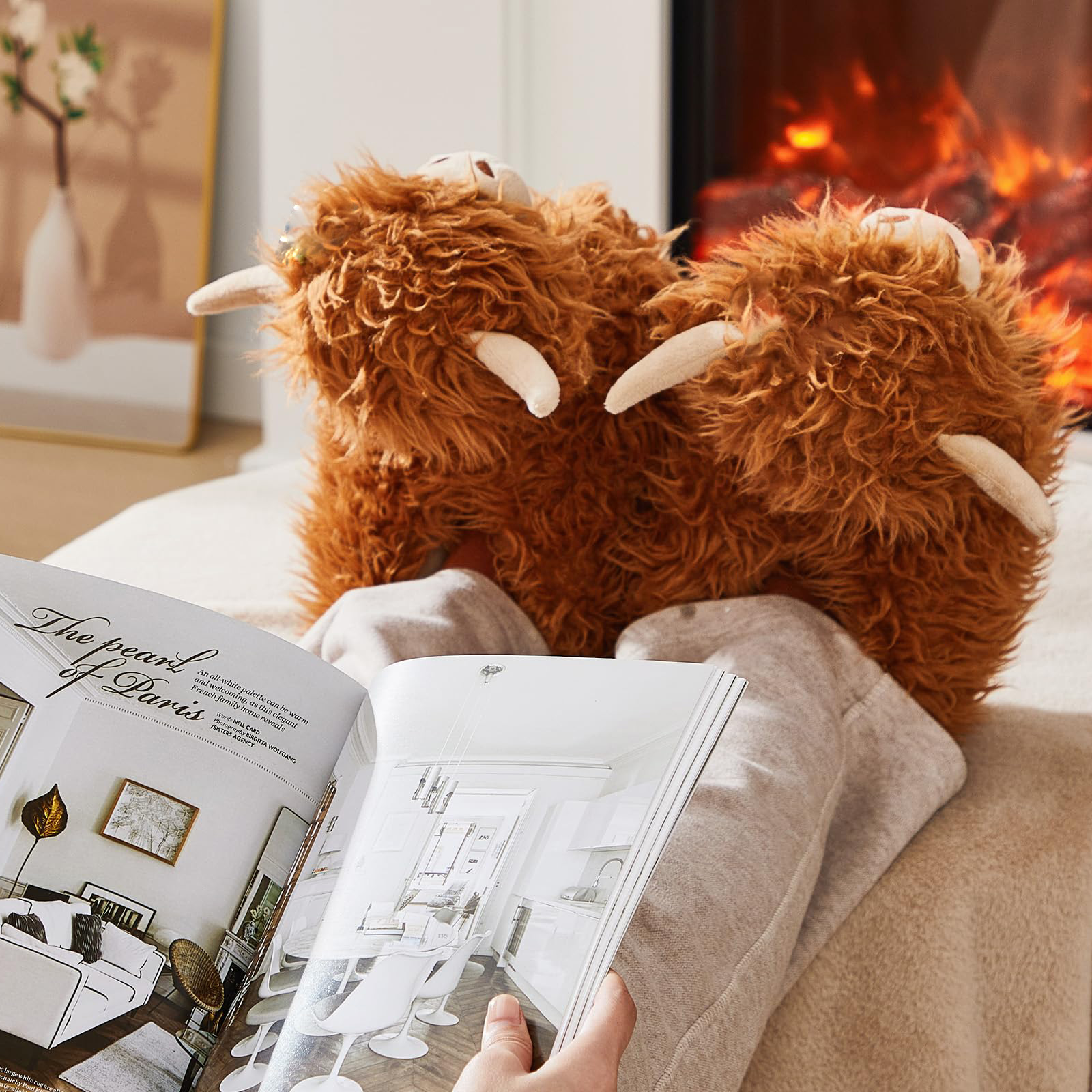 Adorable Highland Cow Slippers