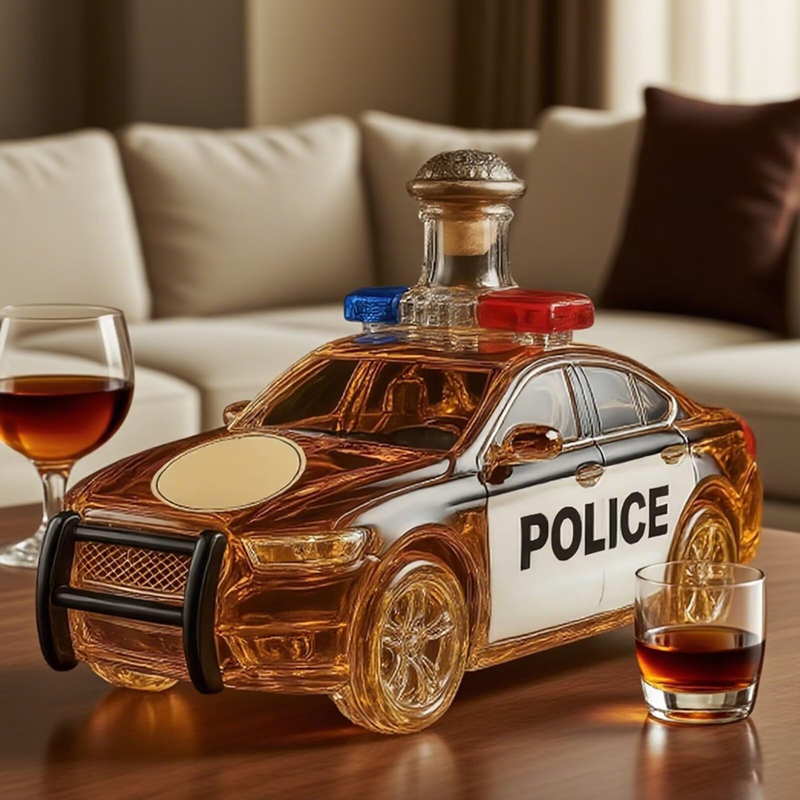 Police Car Whiskey Bottle