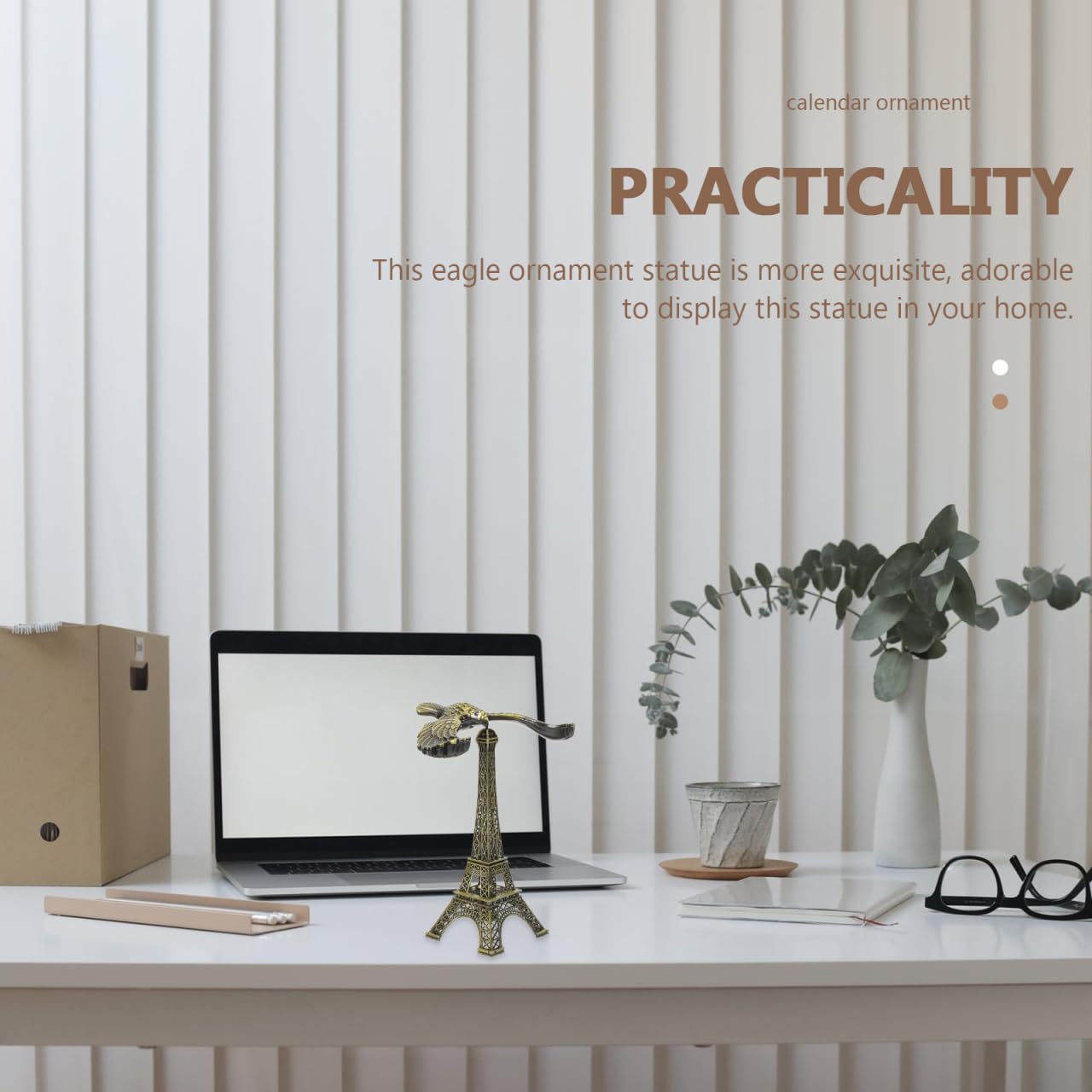 Metal Eiffel Tower Balance Eagle