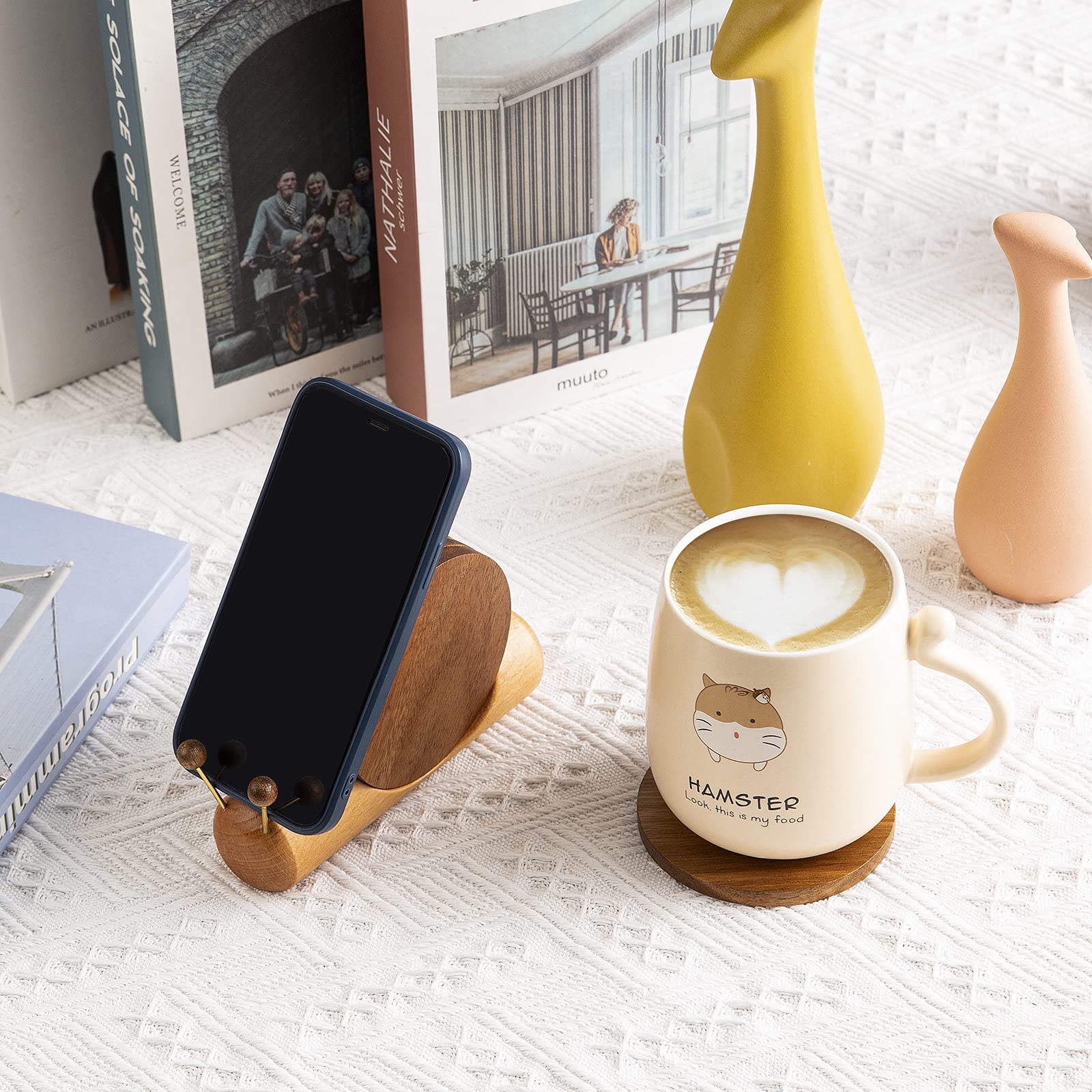 Wooden Snail Coaster Set