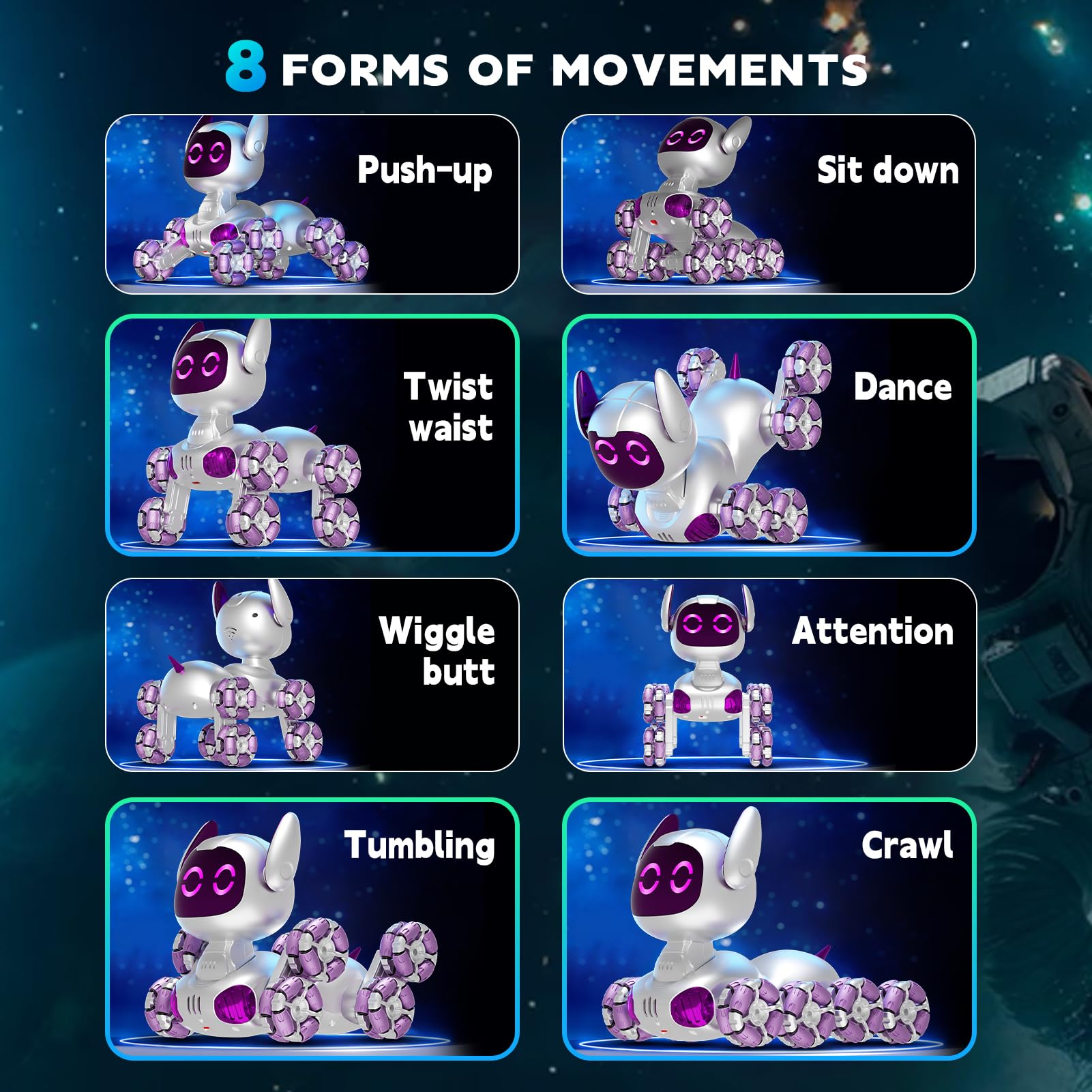 Remote Control Robots Dog Toys with Auto-Demonstration