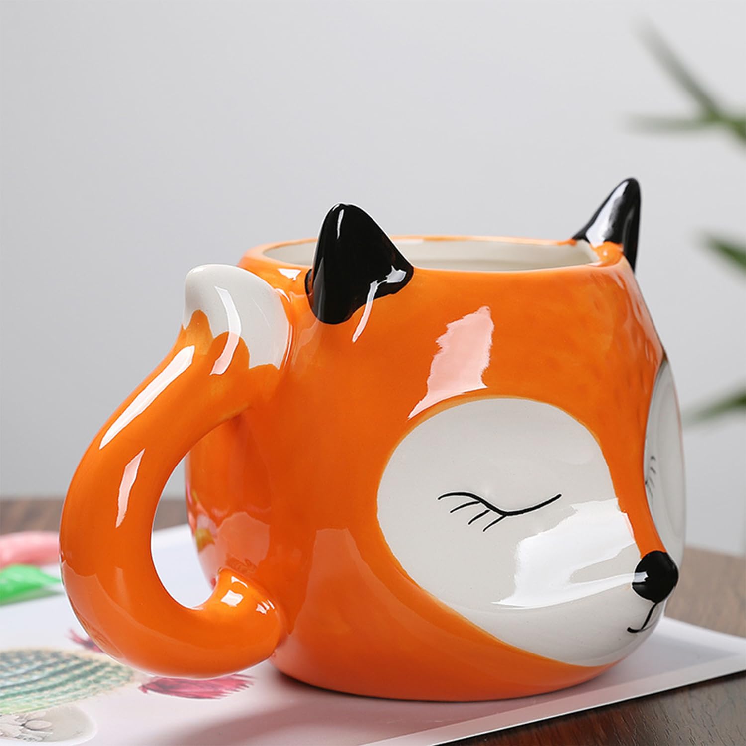 Animal Shaped Ceramic Cup with Handle