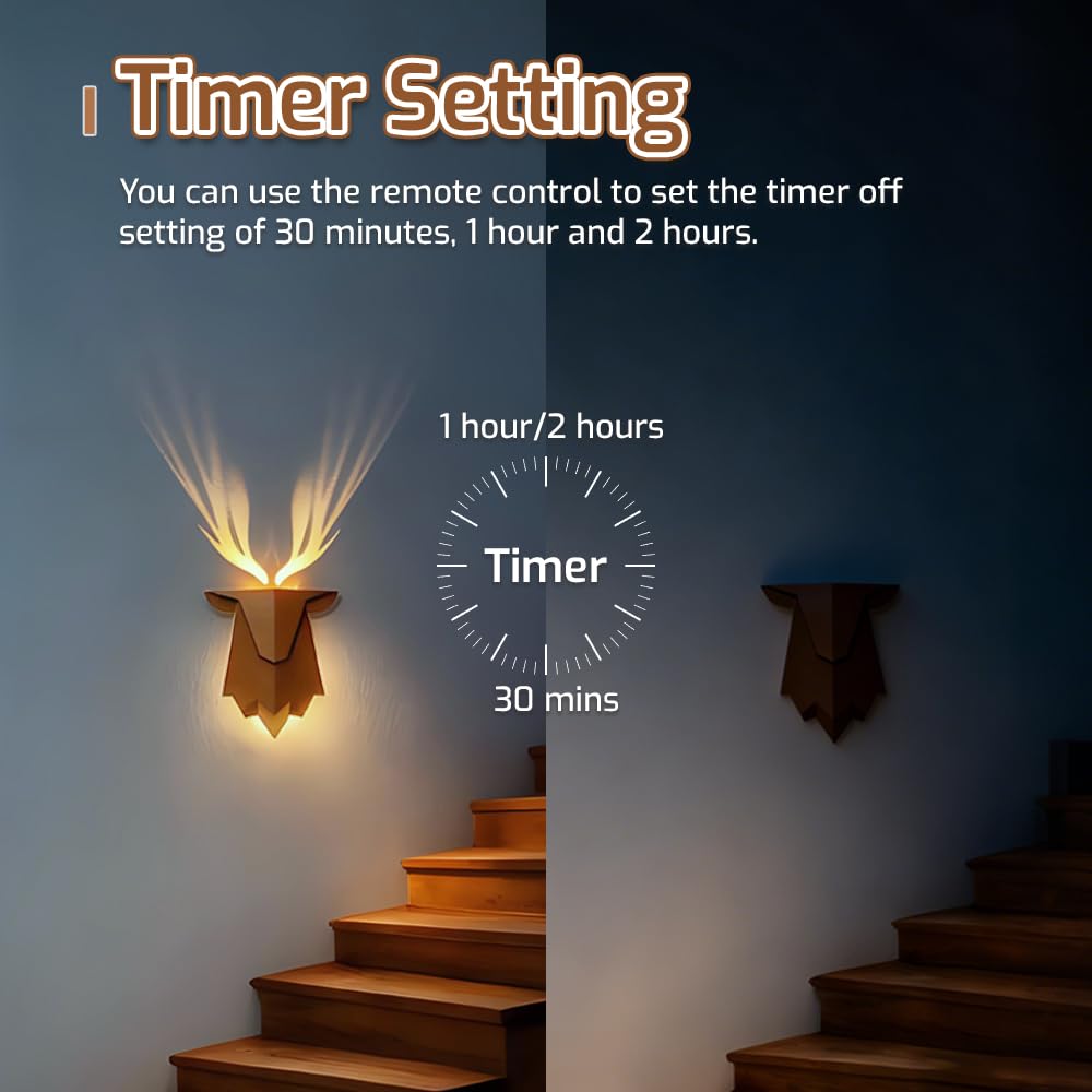 Deer Antler Shadow Lamp