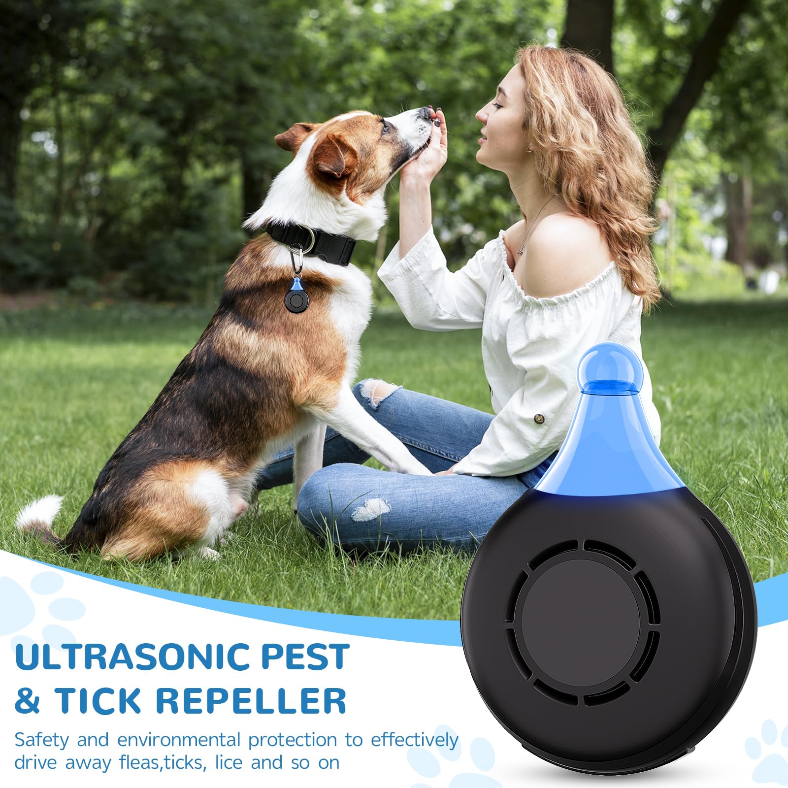 🐶🐱Safe & Effective Pet Ultrasonic Insect Repeller Pendant