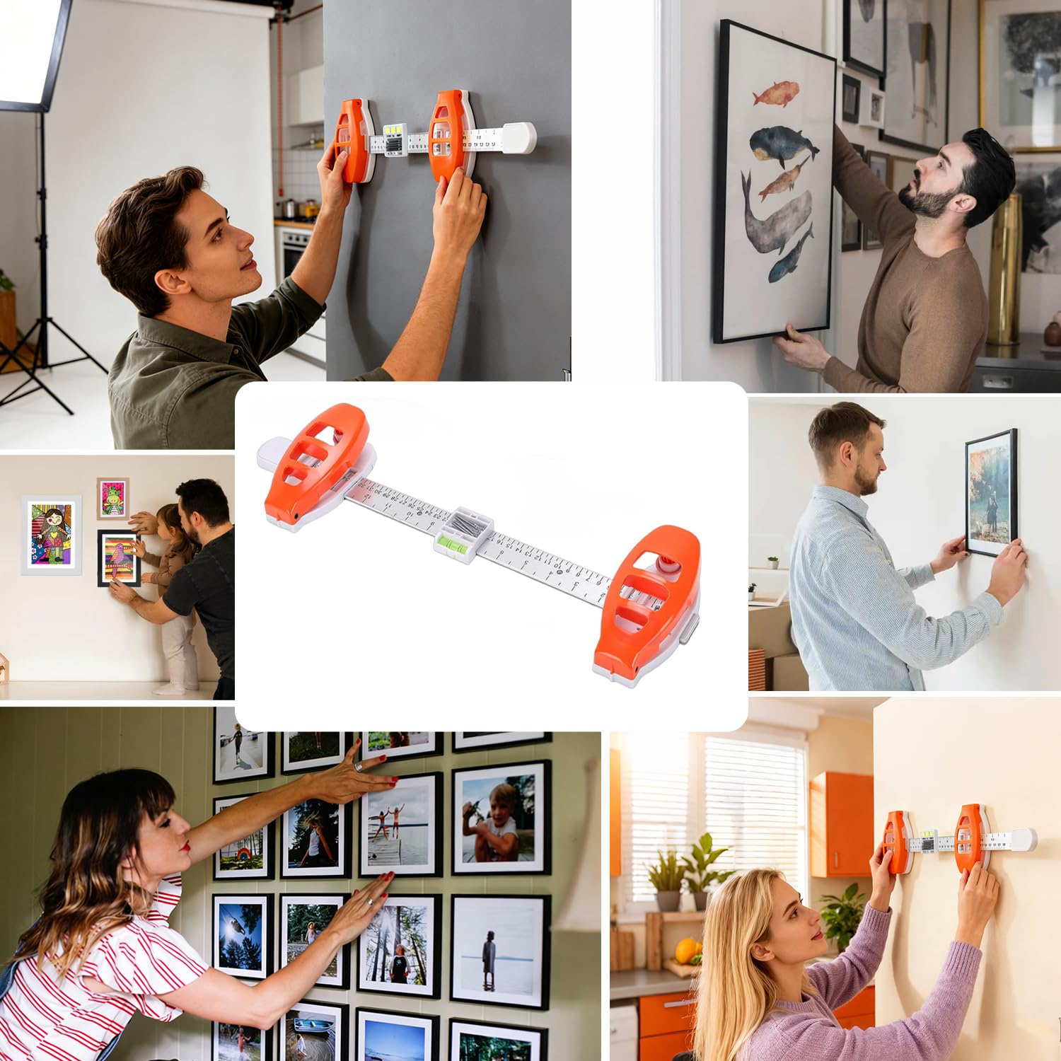 3-in-1 Level Ruler Picture Hanging Tool