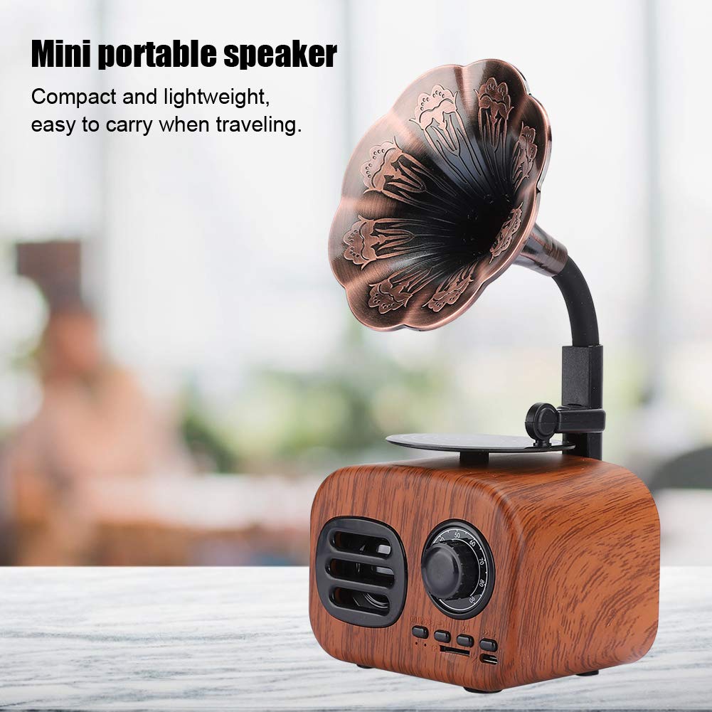 ❤️Retro Wooden Phonograph Bluetooth Speaker
