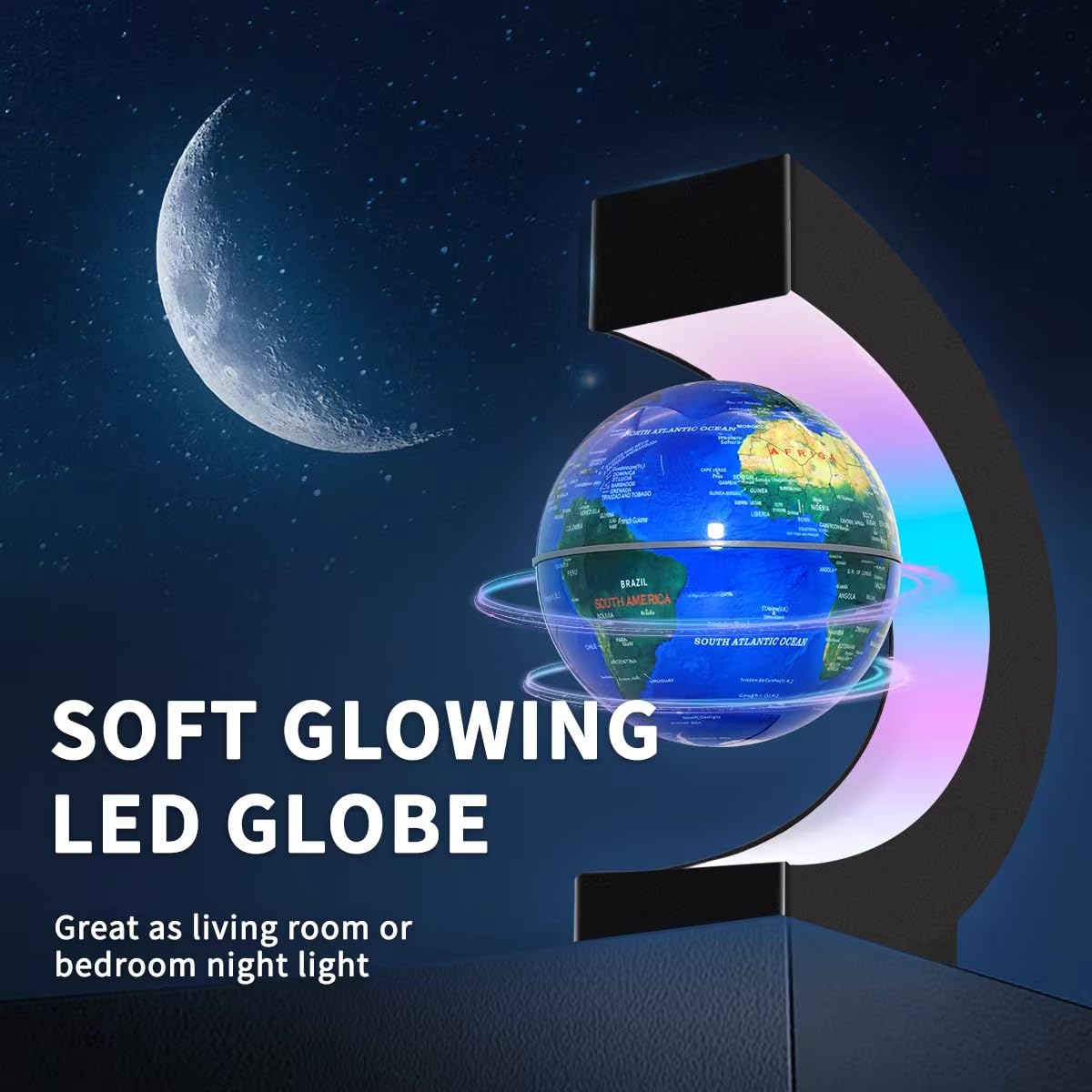 A WORLD IN THE AIR-Illuminated Magnetic Levitation Globe