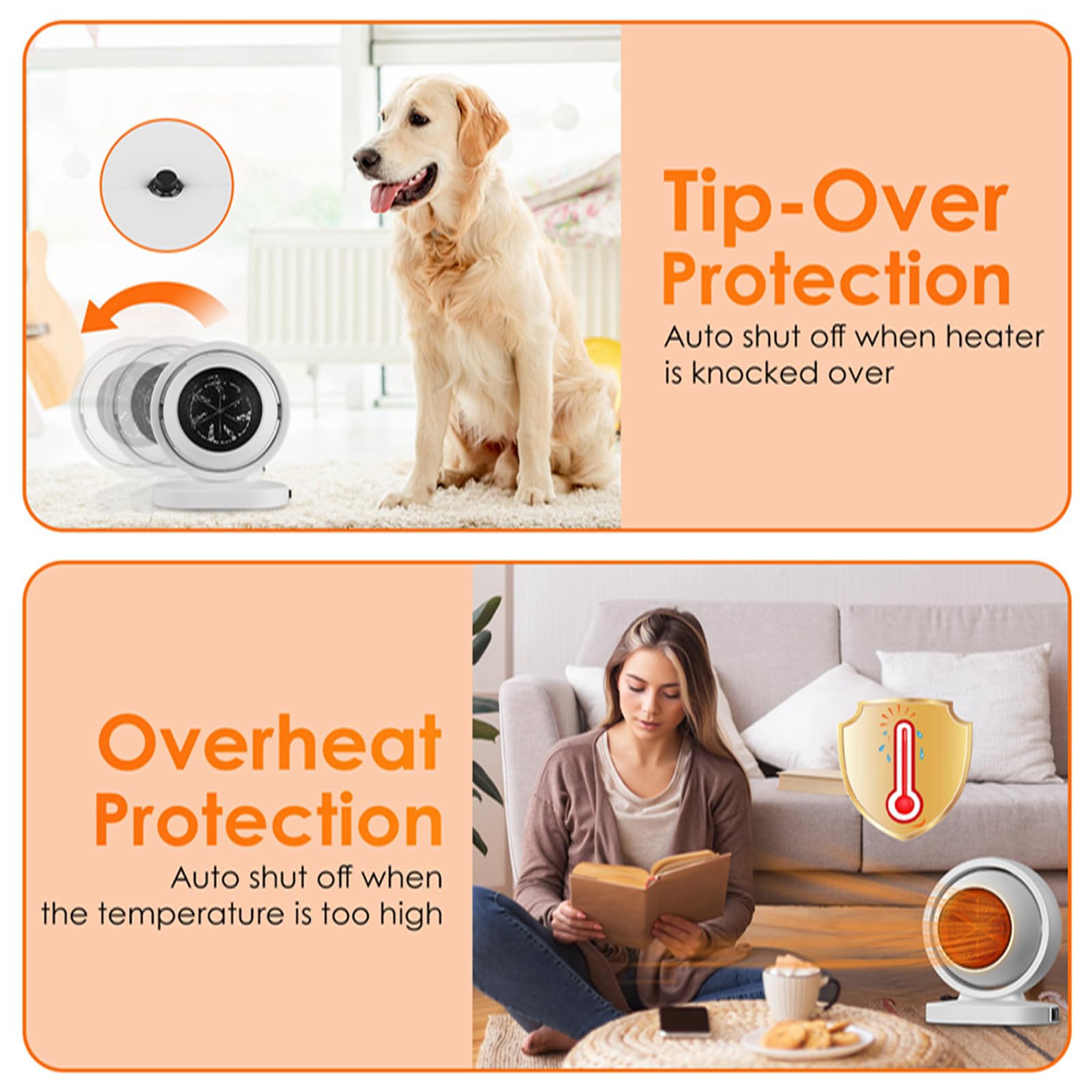 Energy-saving Space Heater with Low Noise & Fast Heating