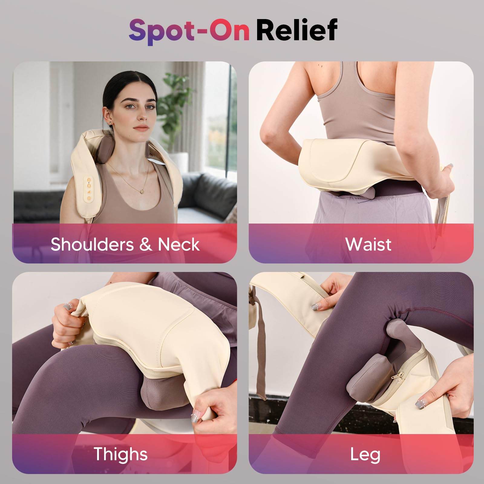 Welnax™ 6D Neck Massager for Pain Relief Deep Tissue Shiatsu Shoulder Massager