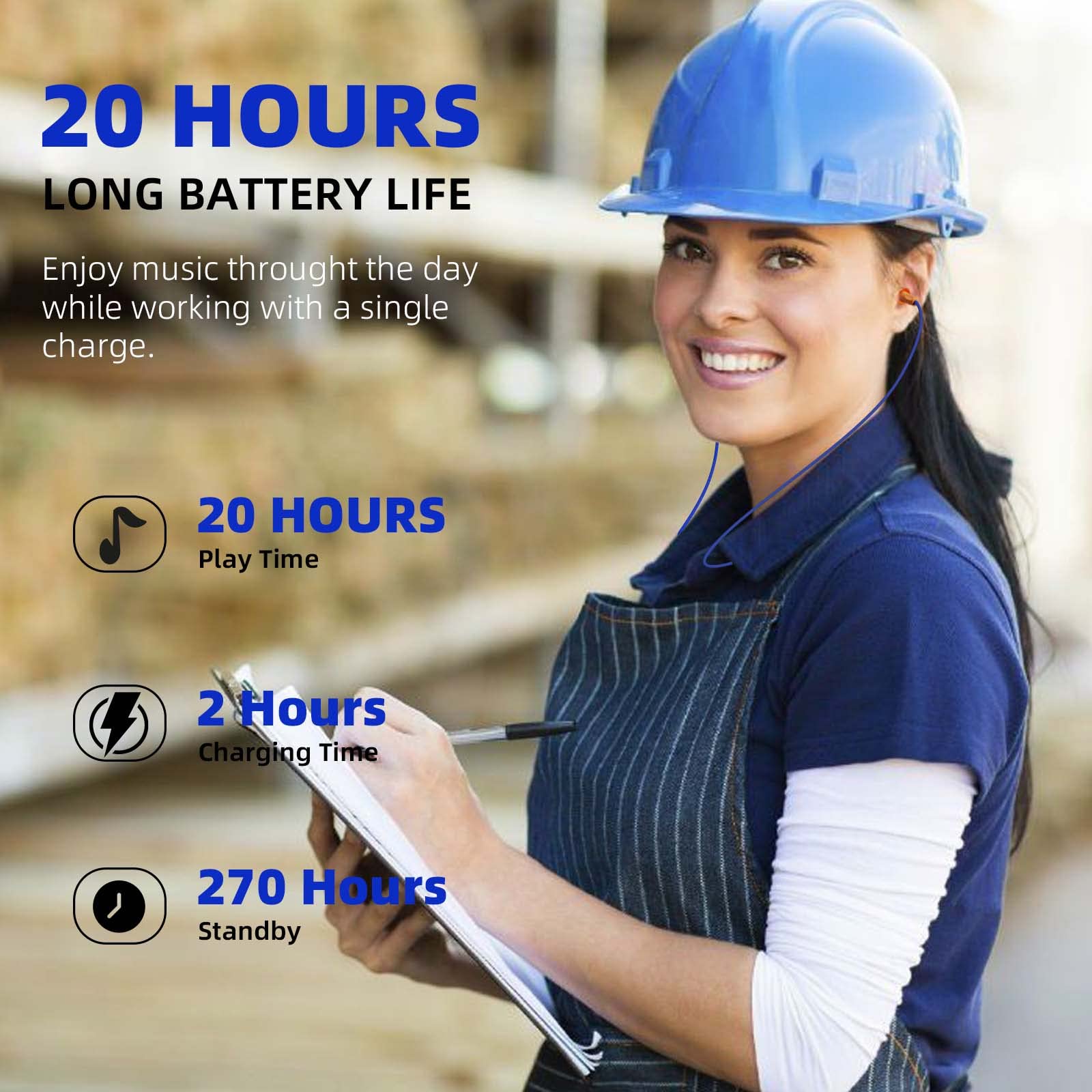 Ear Plugs Bluetooth Headphones for Work