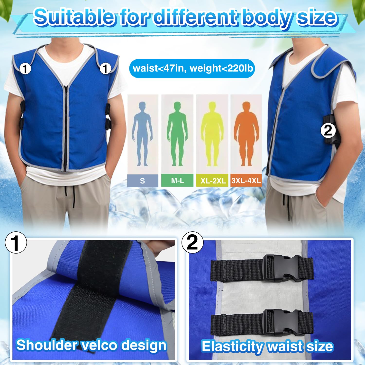 Cooling Vest With Ice Packs for Men Women
