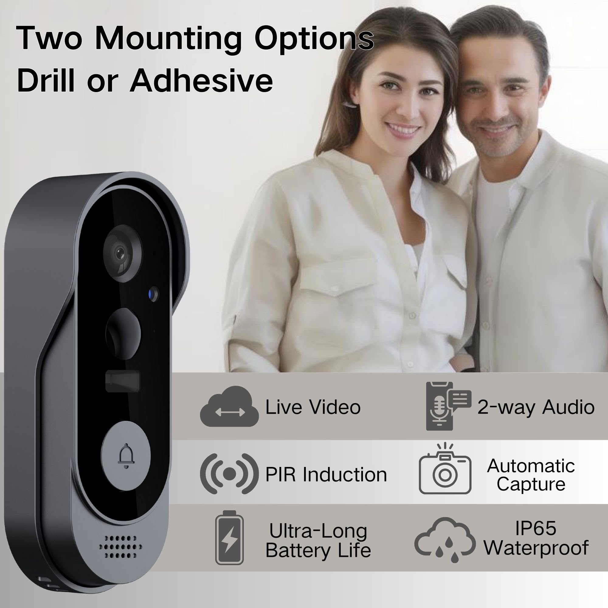 Welnax™ AI Smart Video Doorbell Camera Wireless