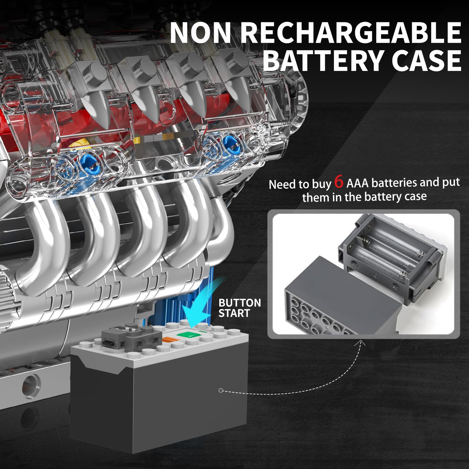 LIMITED EDITION 🚗Teching V8 Car Engine Model Kit