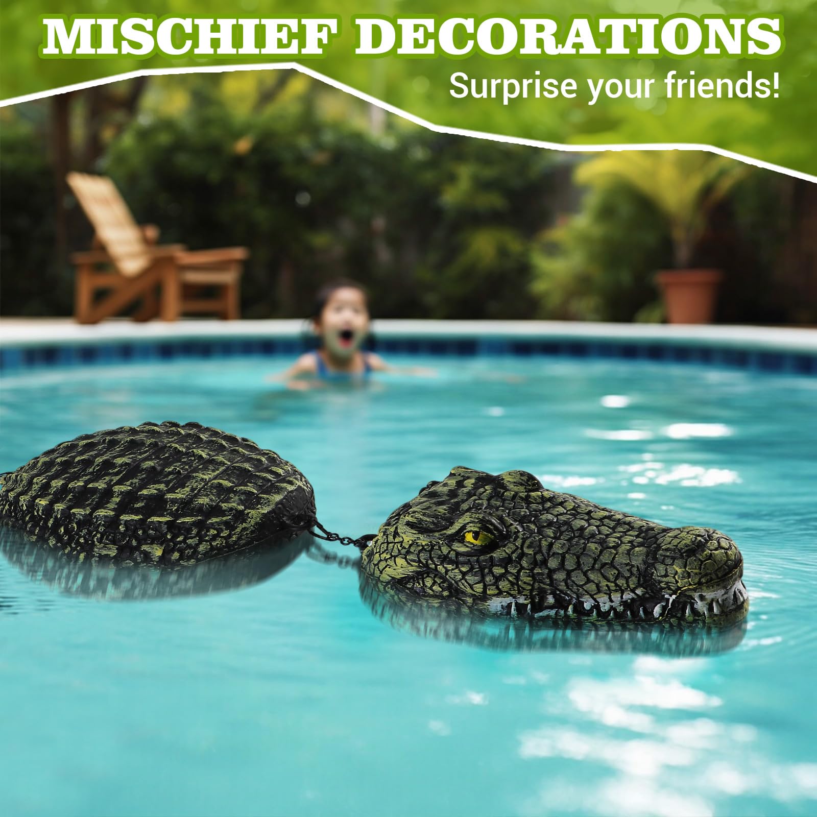 Three-Section Simulation Floating Crocodile