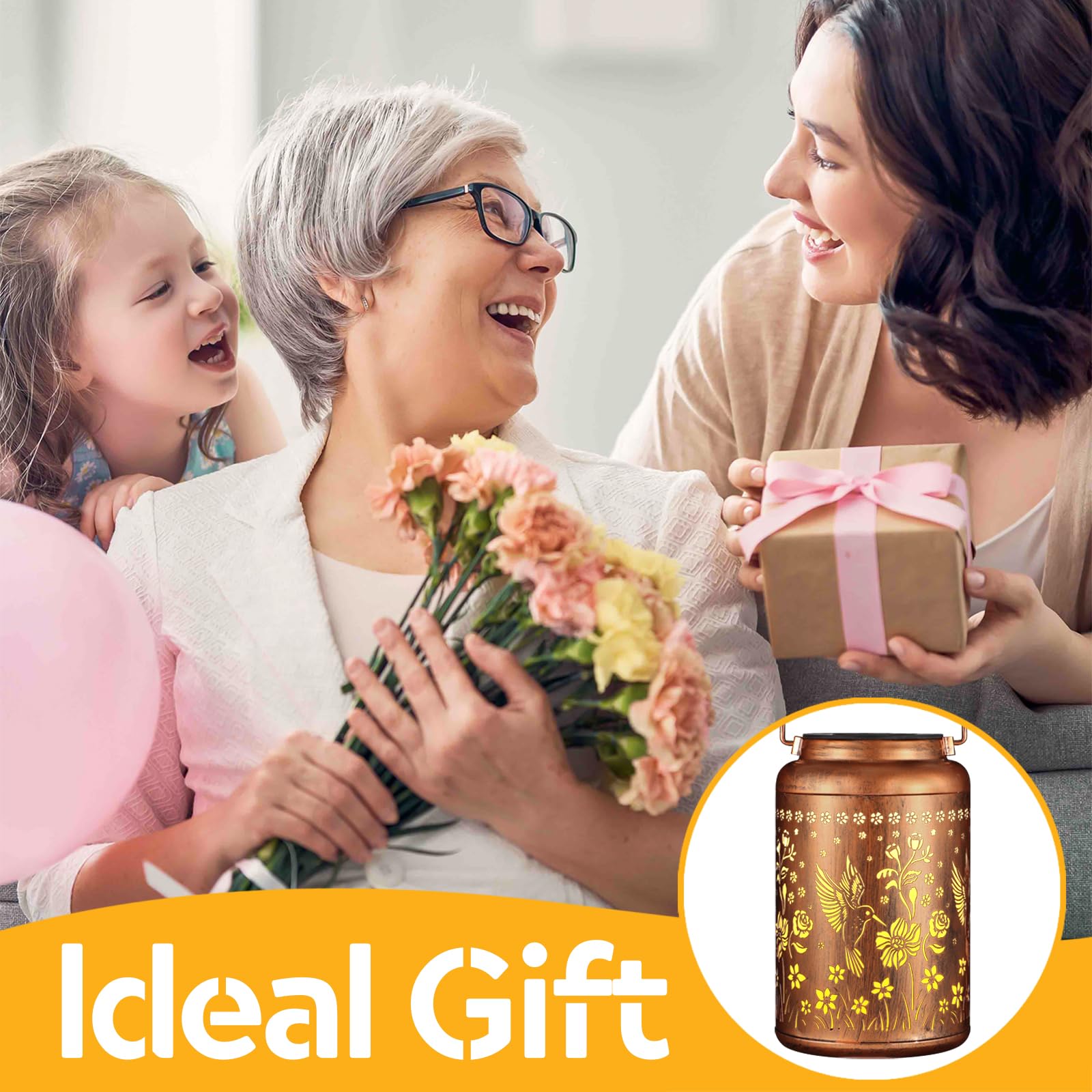 Hummingbird Waterproof LED Decorative Garden Solar Lantern