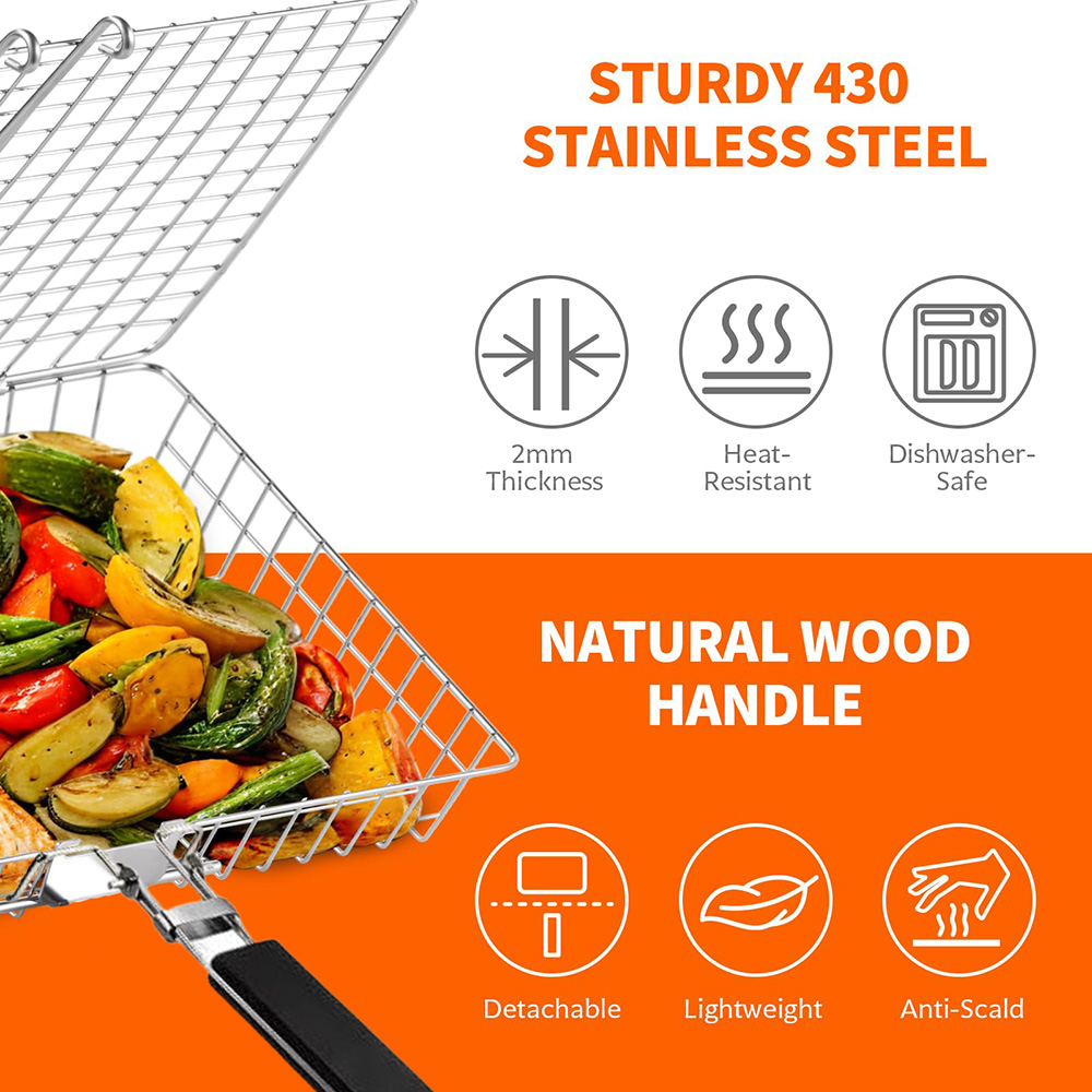 Nesting Three-Dimensional Grill Baskets