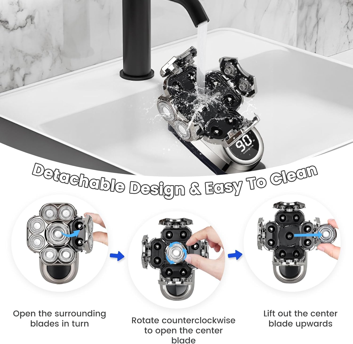 9D Head Shavers for Bald Men