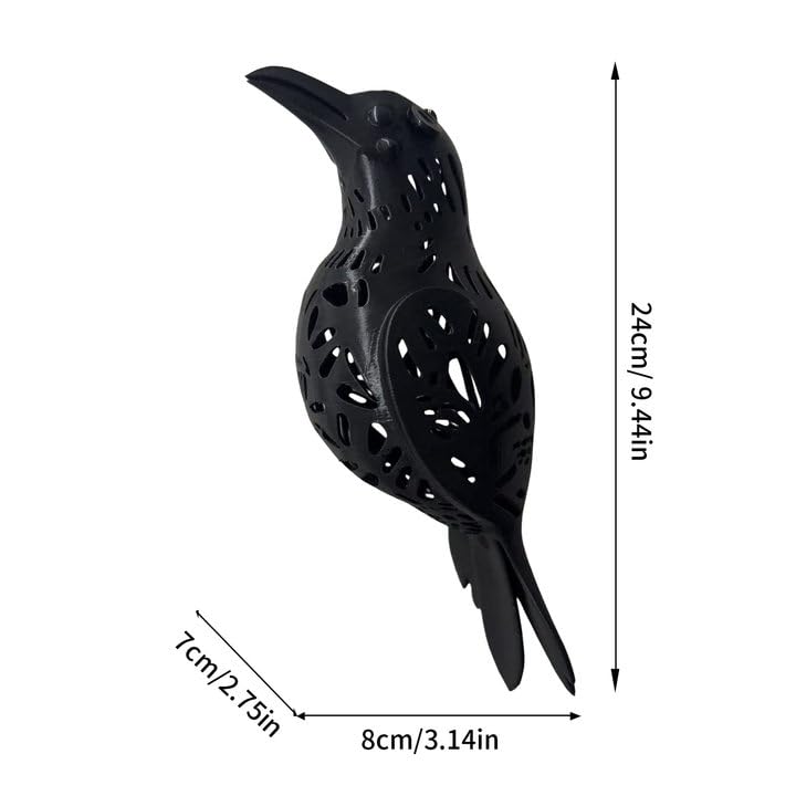 3D Hollow Gothic Raven Hanging Lantern