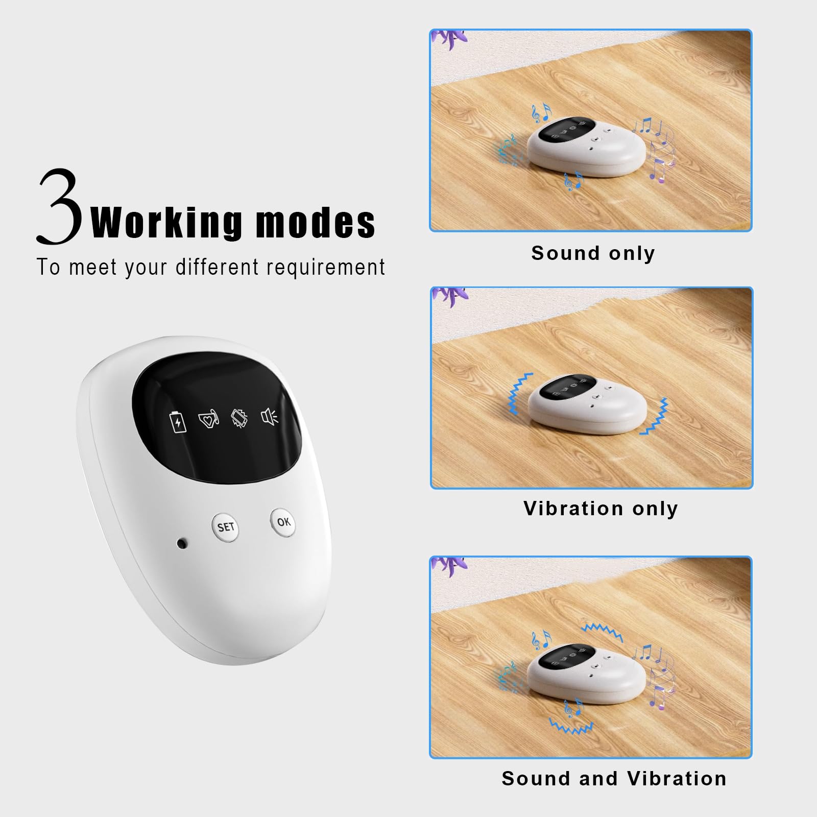 Incontinence Sensor Monitor Alarm for Elderly
