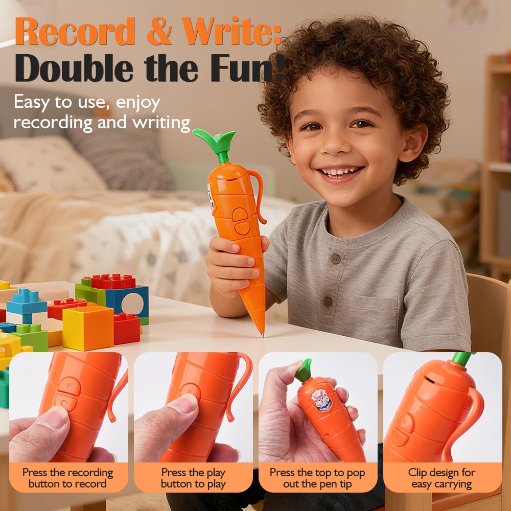🐰🥕 Zootopia-Inspired Carrot Voice Recorder – Kids’ Fun & Educational Toy 🎙️