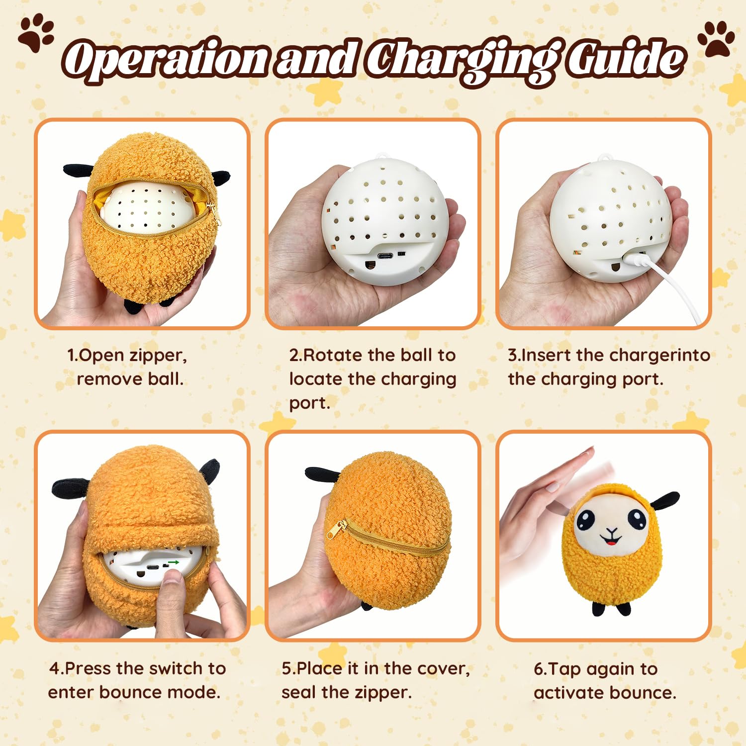 Jumping Squeaky Moving Dog Ball