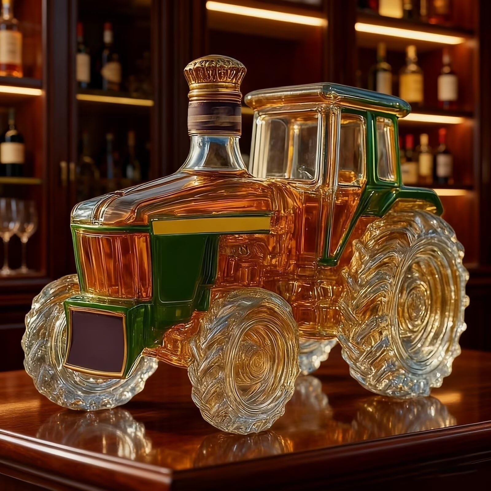 Classic Tractor Whiskey Bottle
