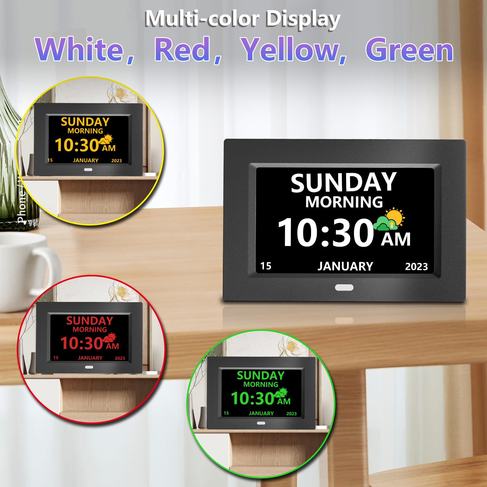 Large Display Reminder Clock for the Elderly