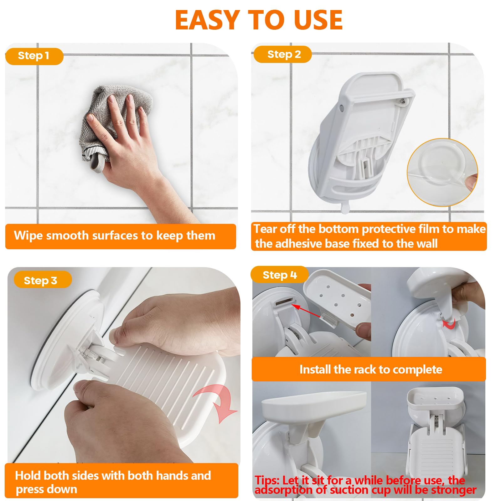 Shower Foot Rest Suction Cup Rack