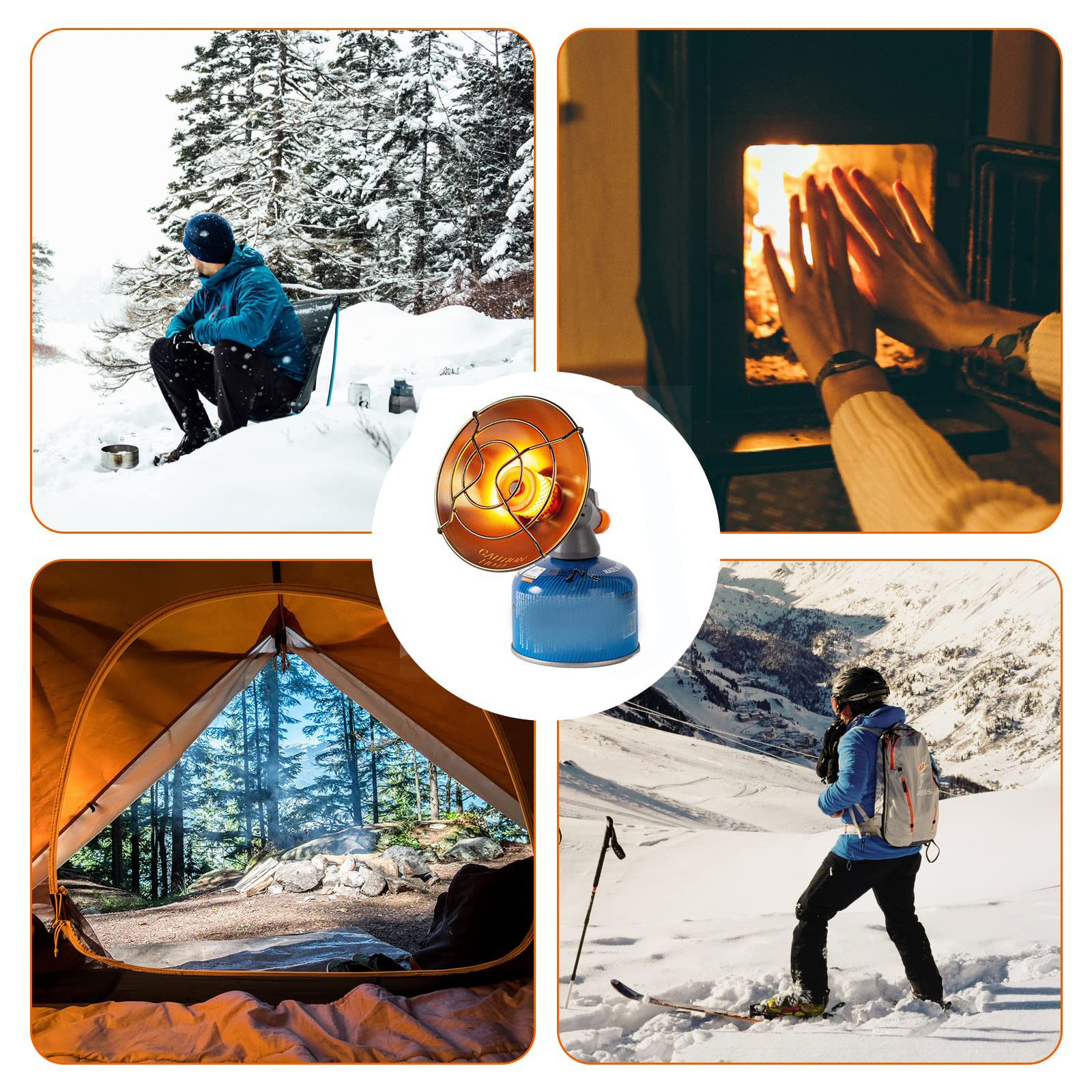 🔥18000 BTU 3 Settings Propane Tank Top Heater