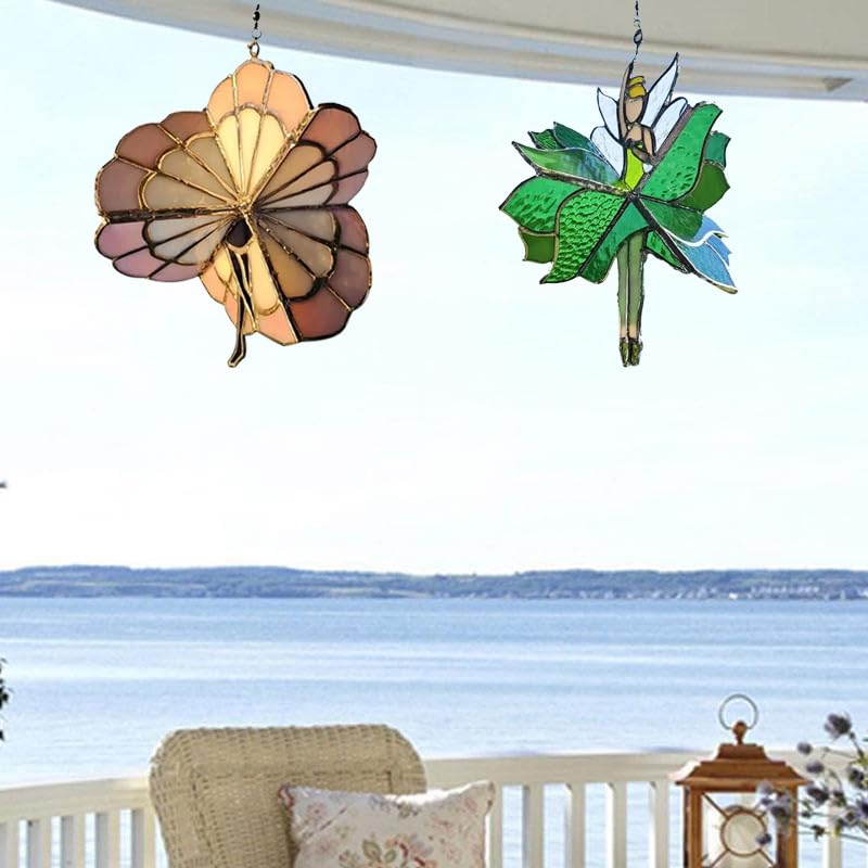 Dancing Lady Stained Glass Spinner