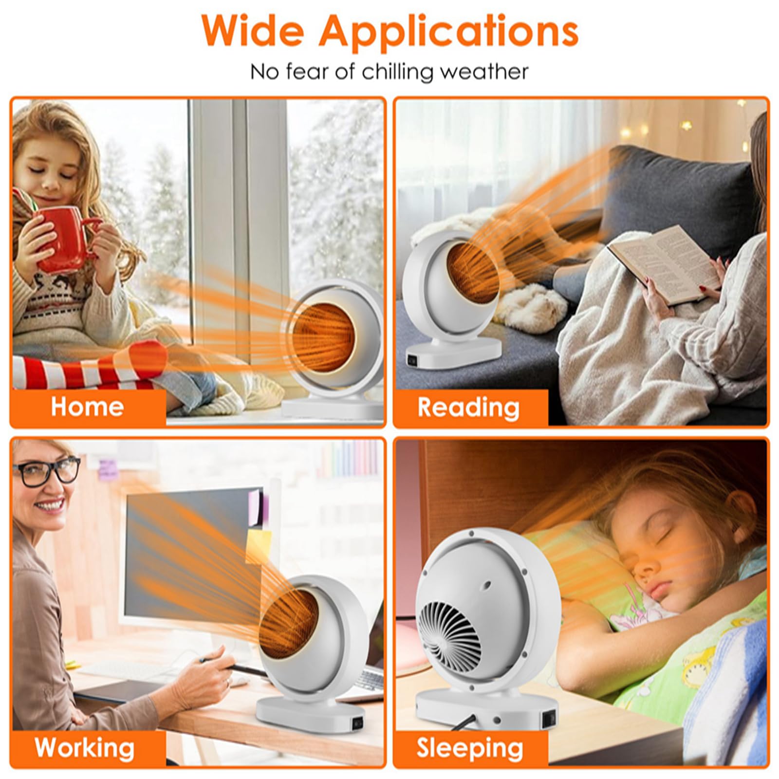 Energy-saving Space Heater with Low Noise & Fast Heating