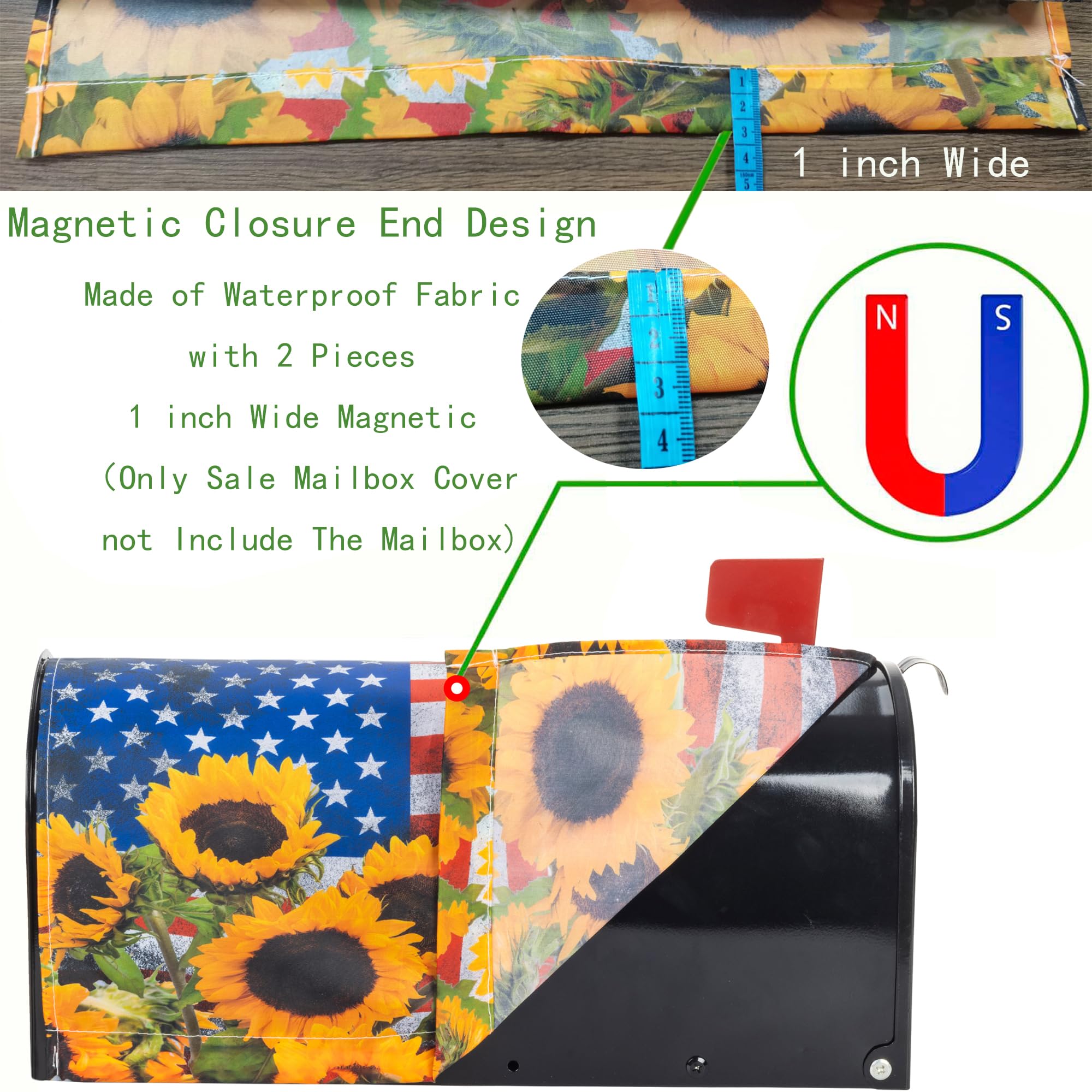 Spring-Summer Waterproof Oxford Magnetic Mailbox-Cover 21"" x 18""